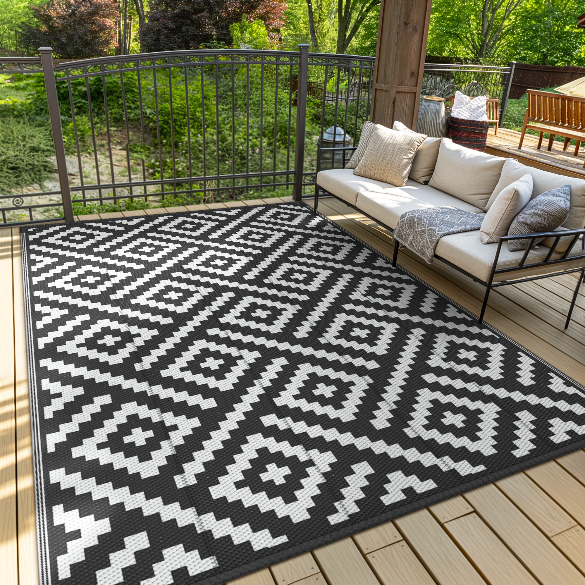 BAVNI PD03-BLACKWHITE-9X12 rugs - View #2