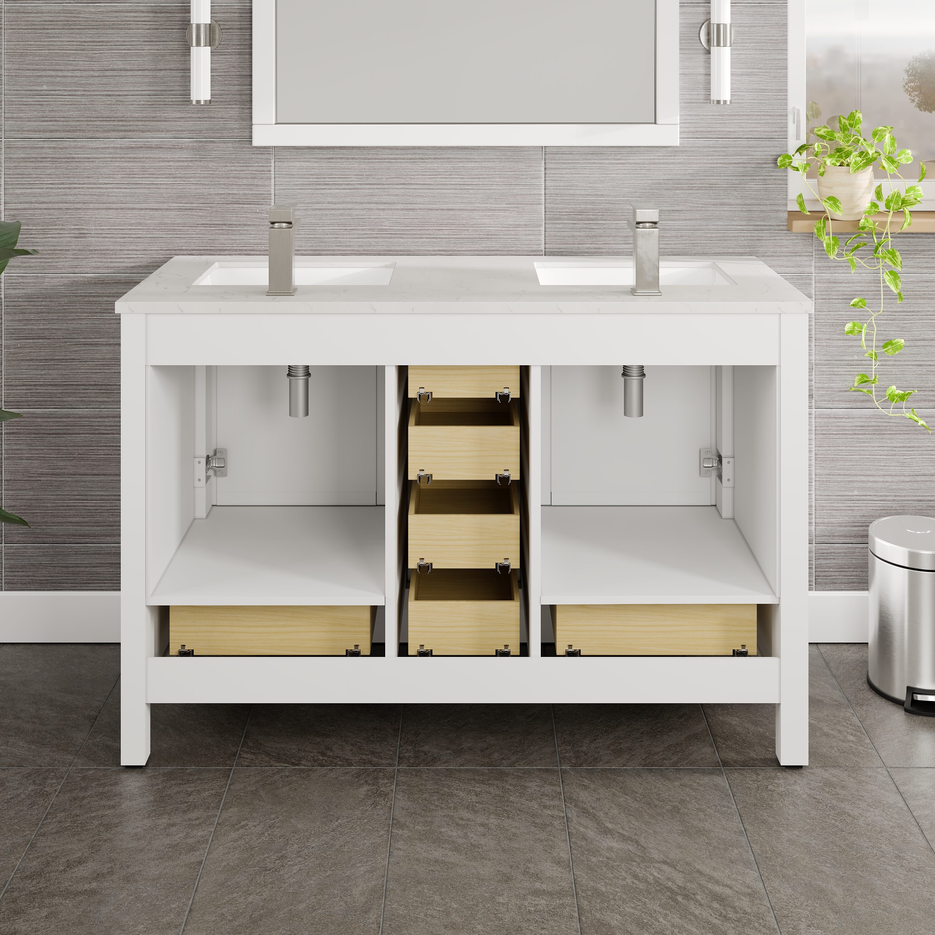Eviva TVN414-48X18WH-DS Bath-Vanity-Combo - View #6