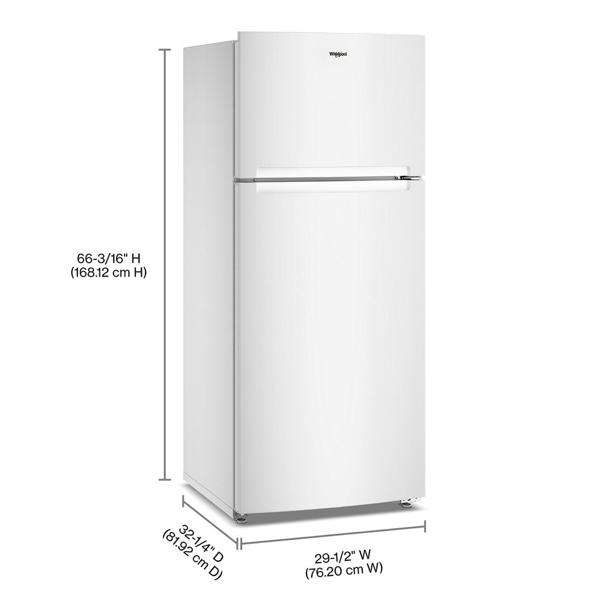 Whirlpool WRTX5118TW Top-Freezer-Refrigerators - View #3