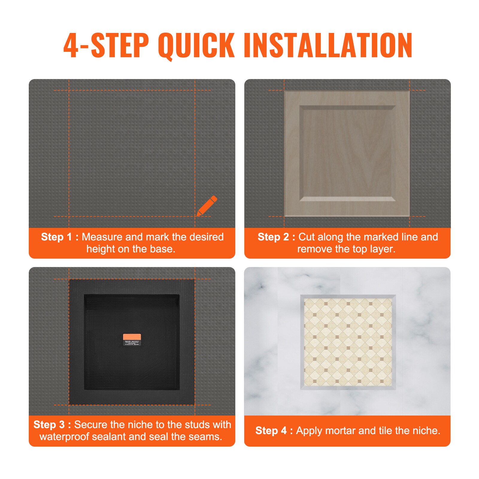 VEVOR SCSLLYBK1C1604692V0 Bathroom-Shelves - View #5