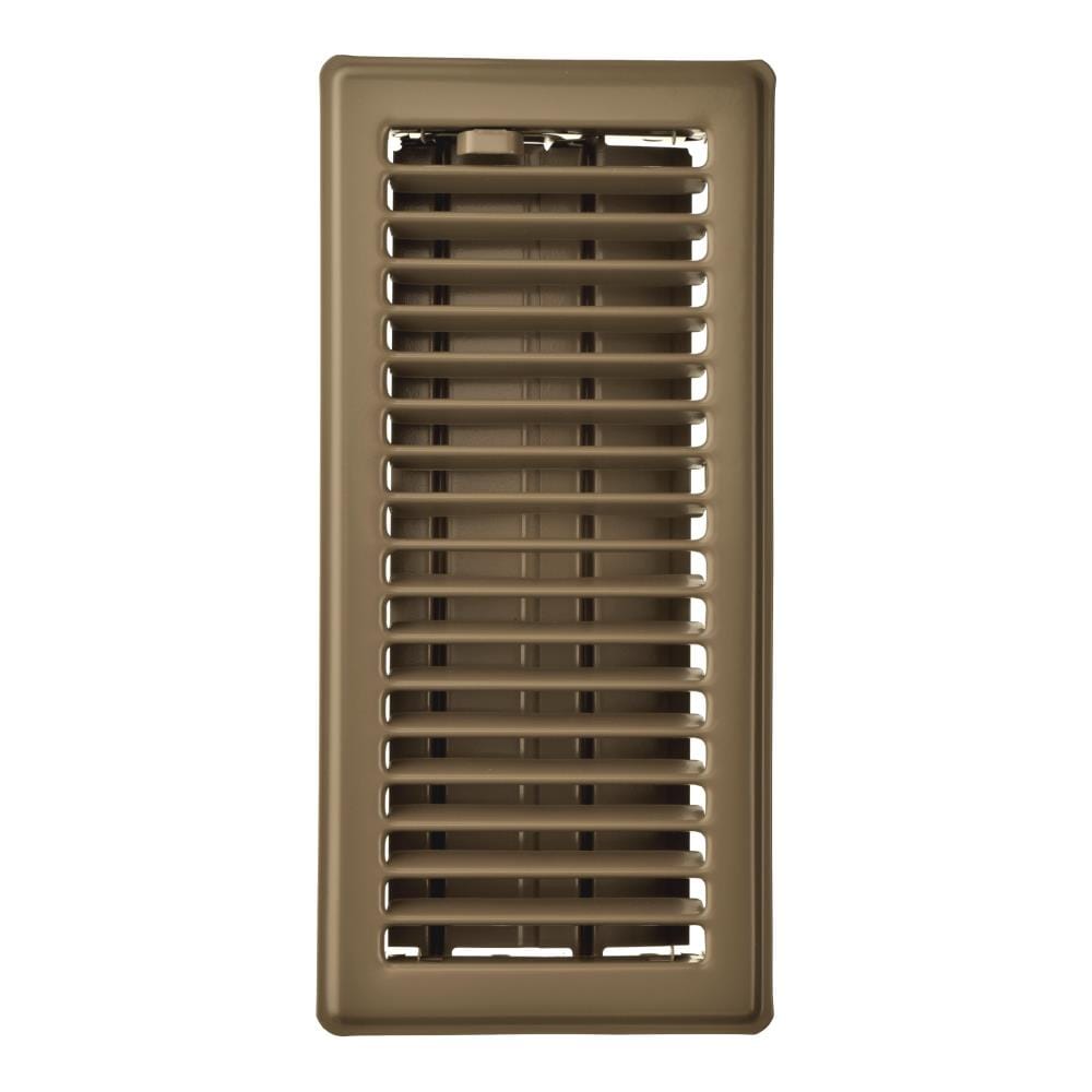 IMPERIAL RG2004 10-in x 4-in 2-way Steel Brown Floor Register