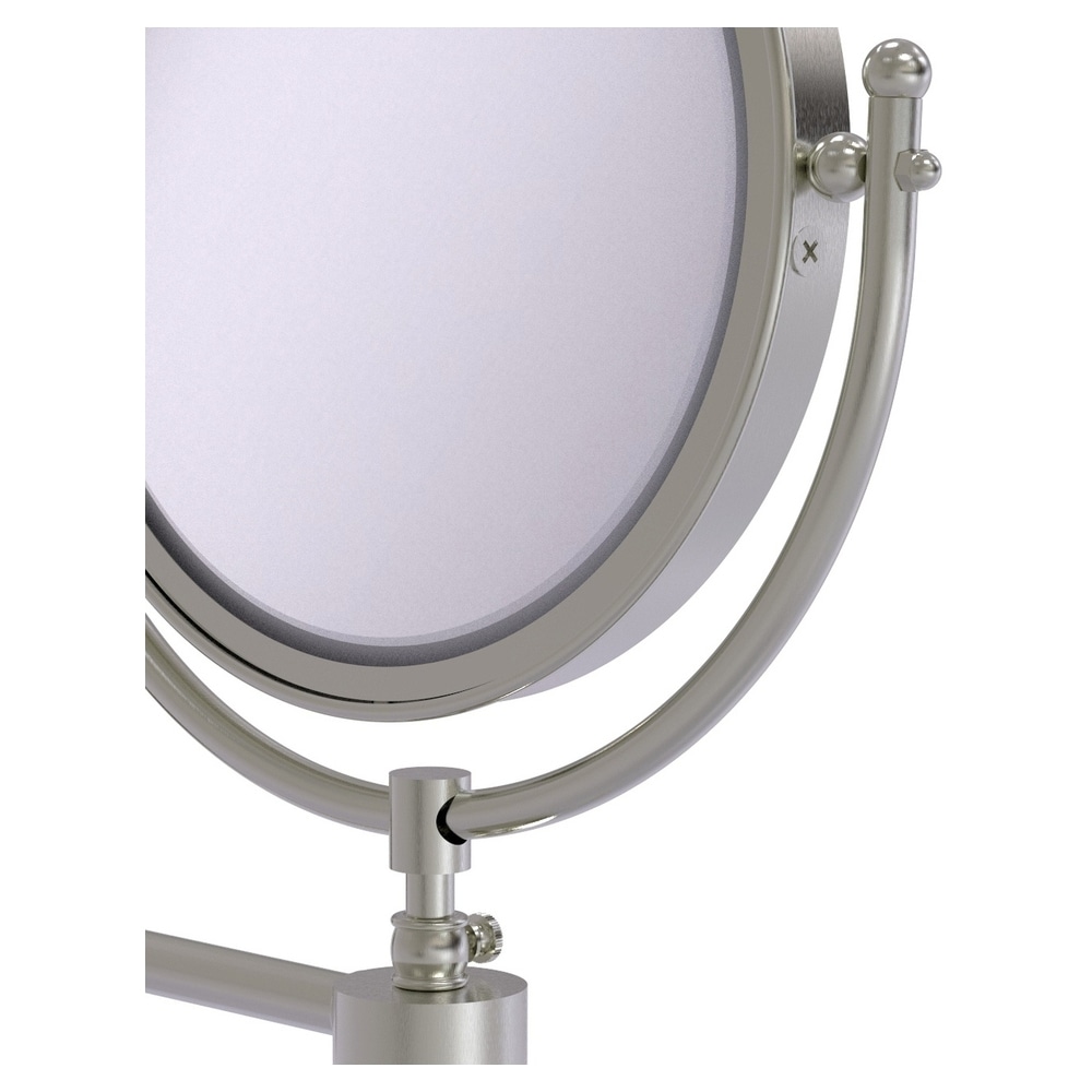 Allied Brass Soho 8-in x 15-in Satin Double-sided Magnifying Wall-mounted  Vanity Mirror at