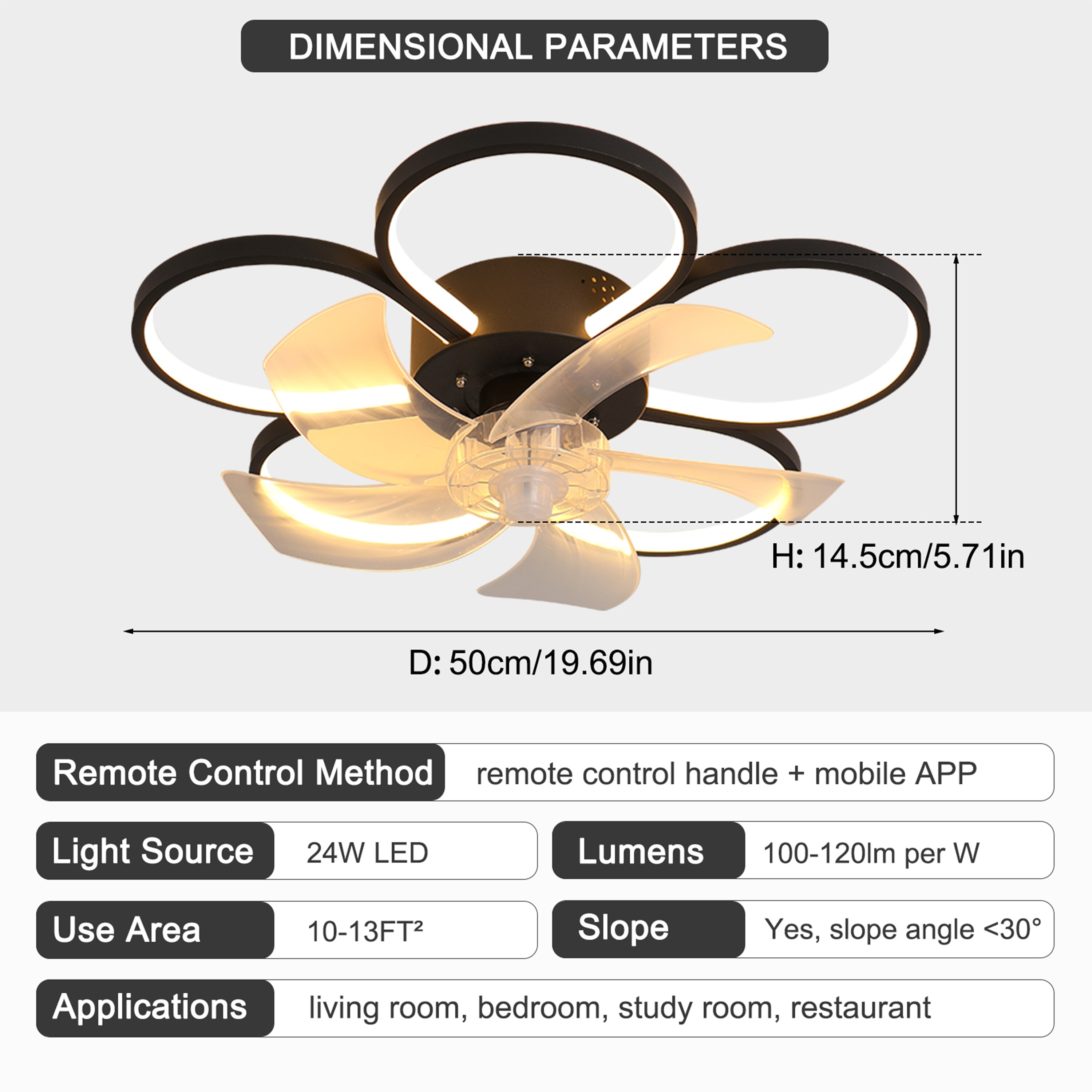 GoYeel ZF005BL Ceiling-Fans - View #7