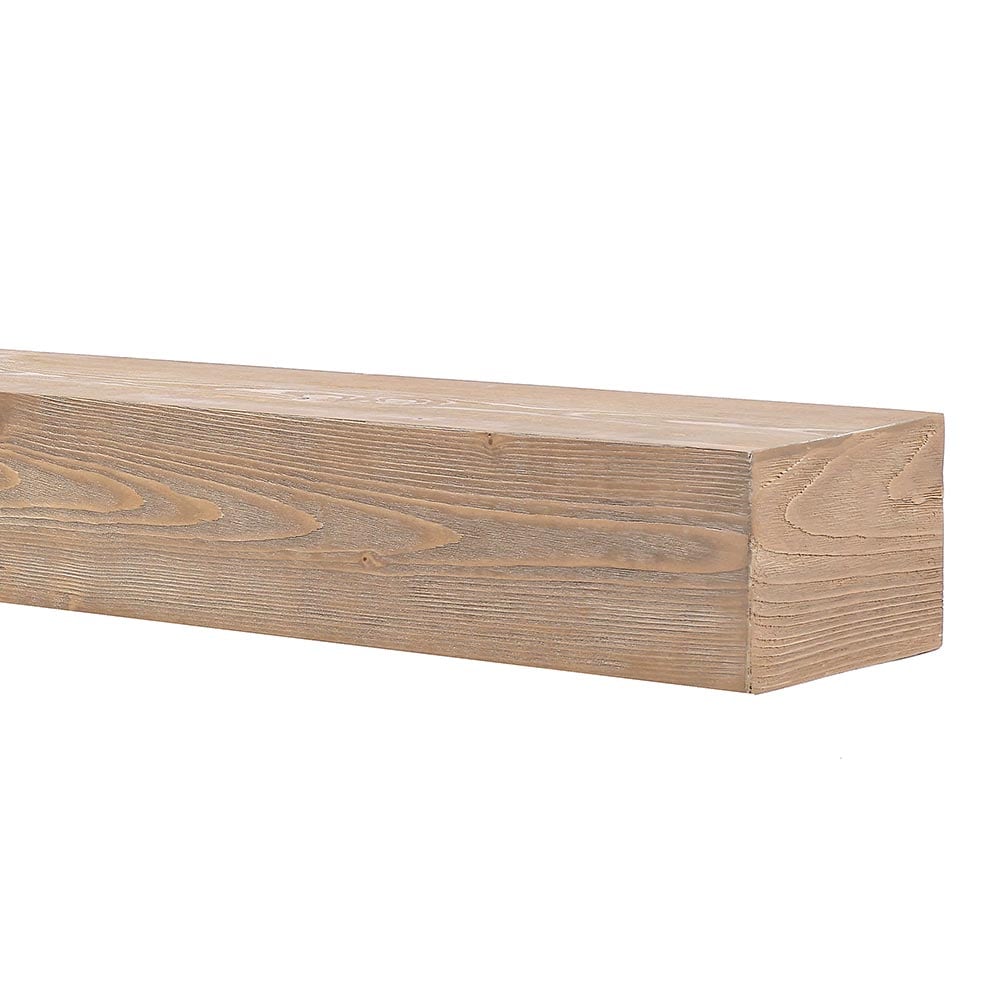 Mantels Direct AUSTIN-60-BLD 60-in W x 5.5-in H x 9-in D Austin Blonde Pine Hollow Farmhouse Fireplace Mantel