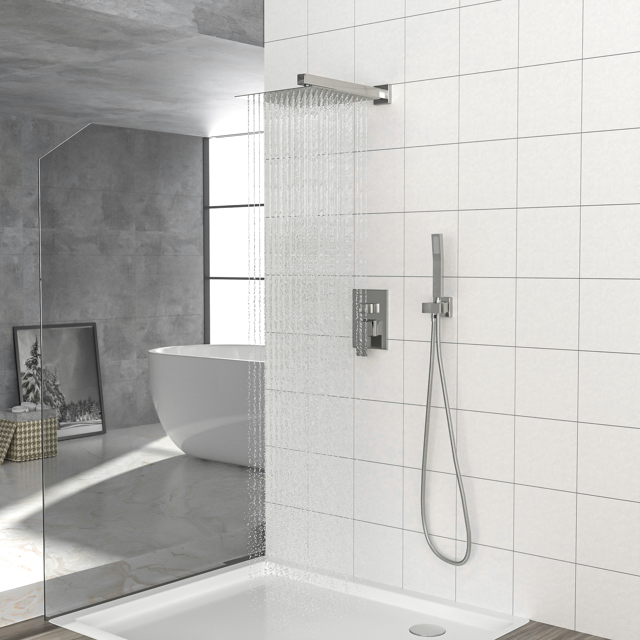 Vanityfus VFH-SLF16010-SS Showerhead-Bar-Panels - View #2