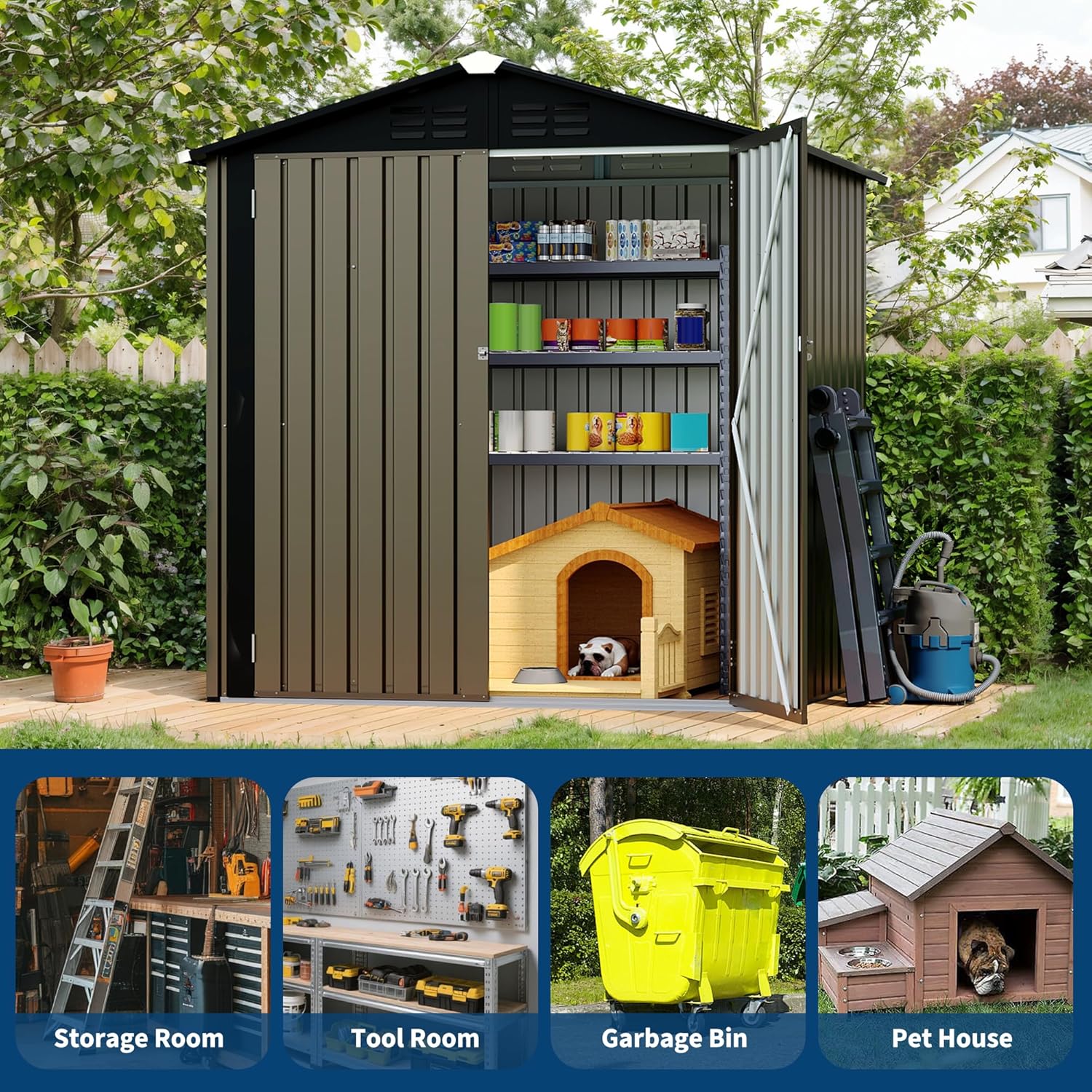 Garvee HF-PPG-3439U7EC Metal-Storage-Buildings-Sheds - View #8