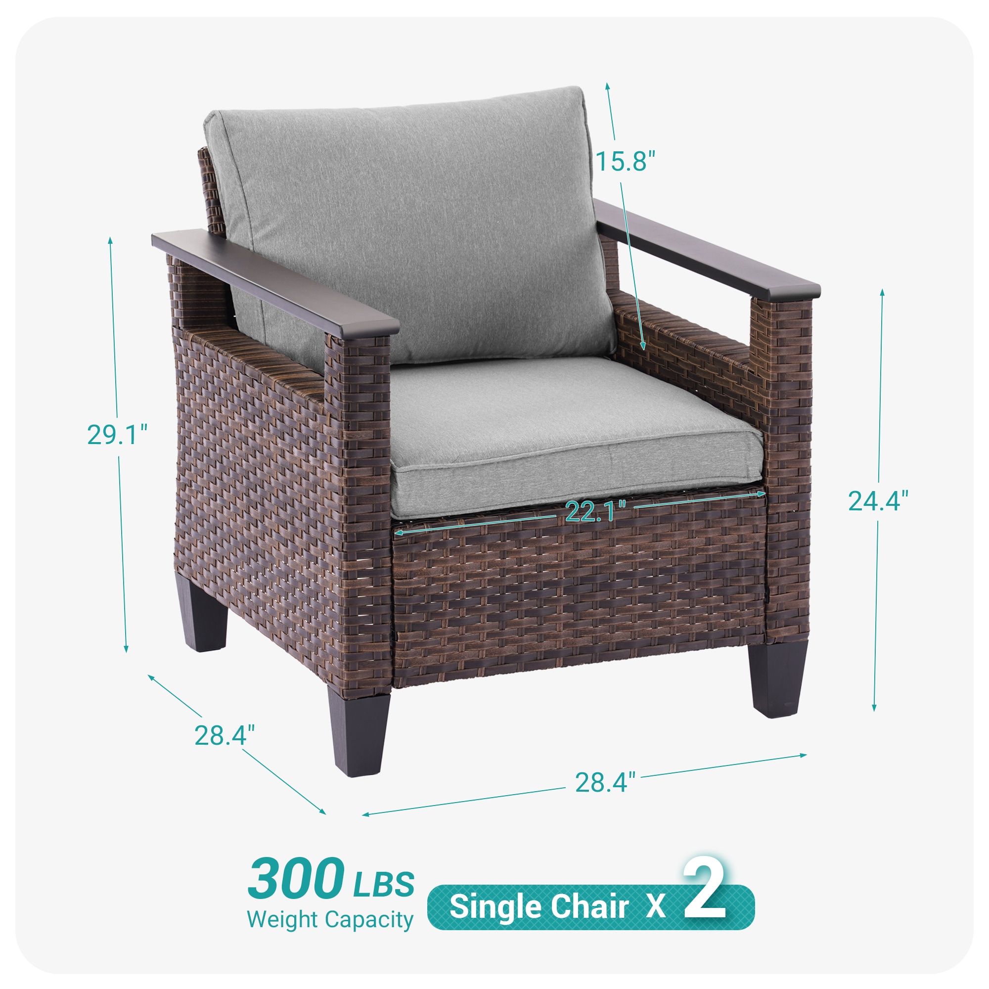 ACEGOSES LW-S2BLY-T3 Patio-Conversation-Sets - View #3