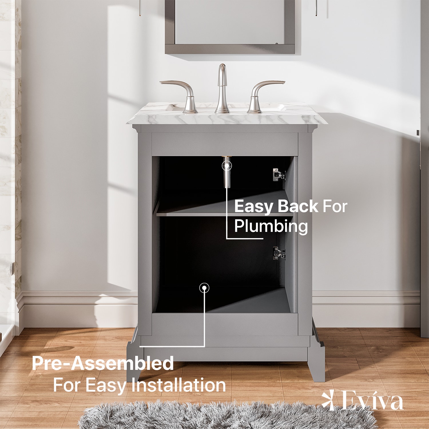 Eviva EVVN707-24GR Bath-Vanity-Combo - View #6