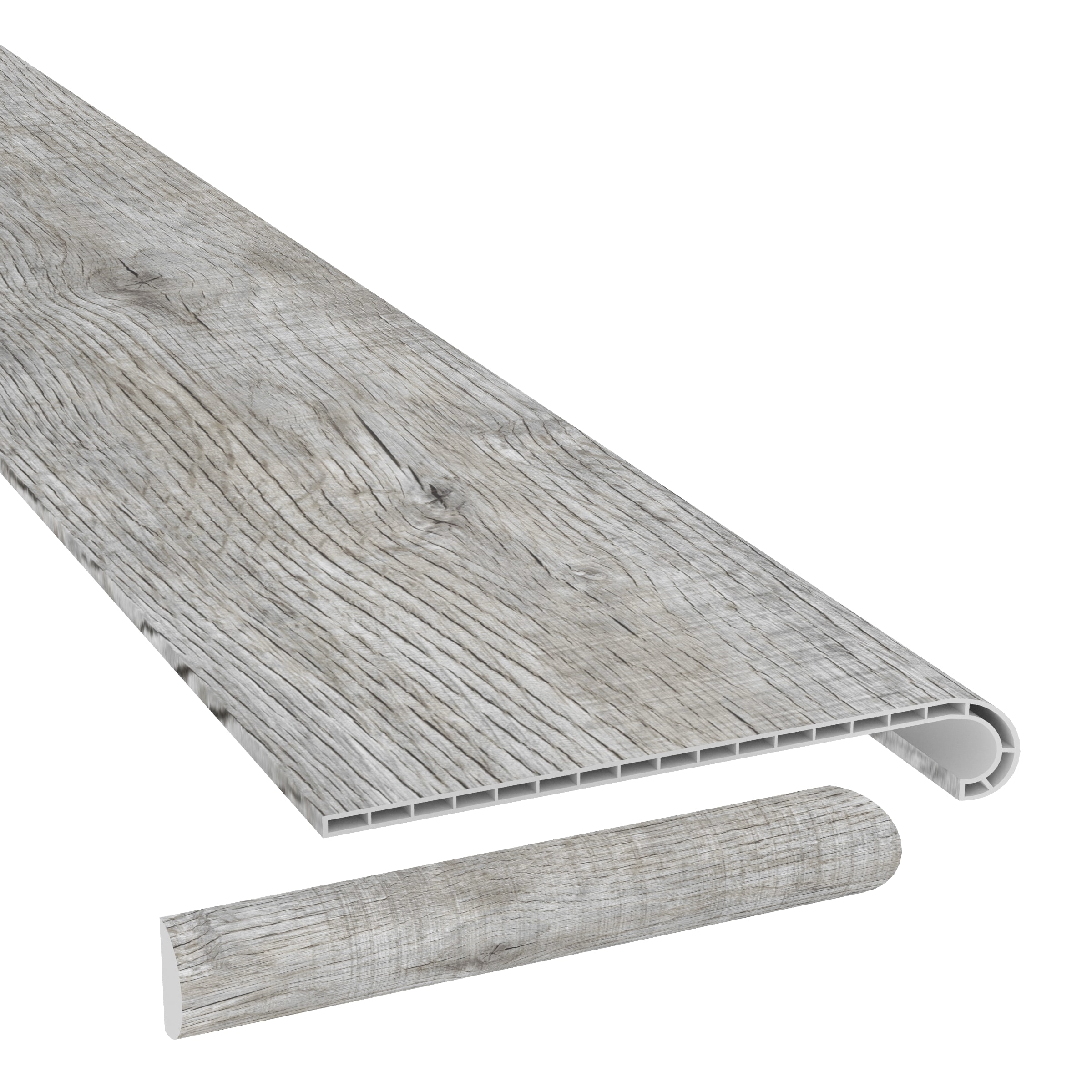 CALI Aqua Tough 49.8-in L x 12.2-in W x 1.73-in T Alderwood Vinyl Eased edge Stair Tread