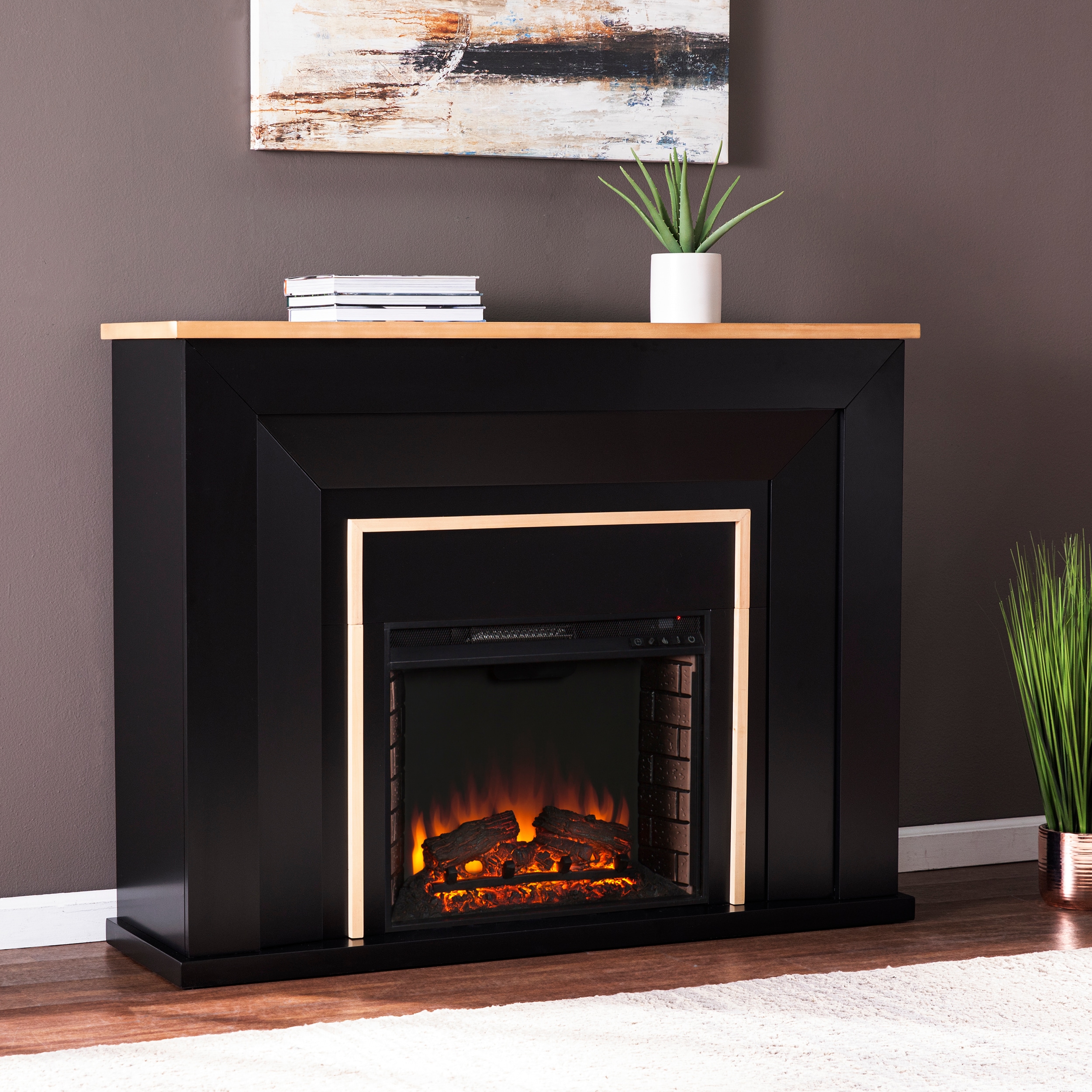 Safavieh Cardington Industrial Electric Fireplace