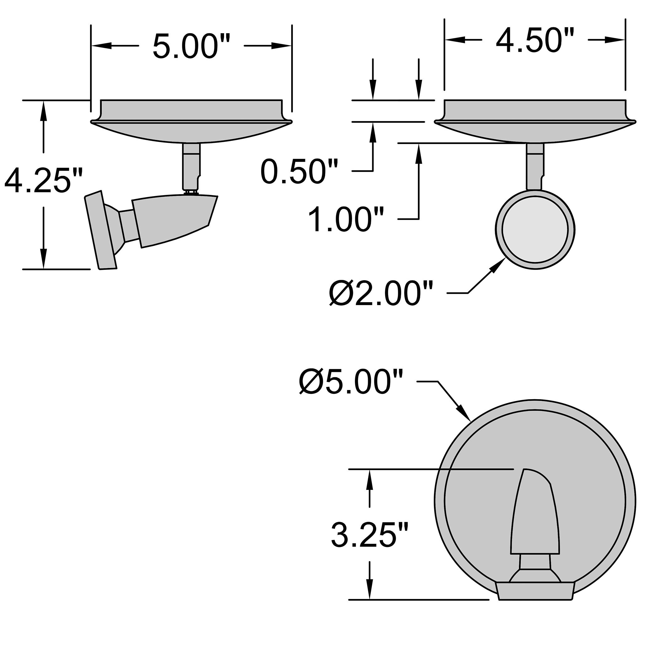 Access Lighting Mirage 1-light 5.25-in Gloss Bronze Flush Mount Light 