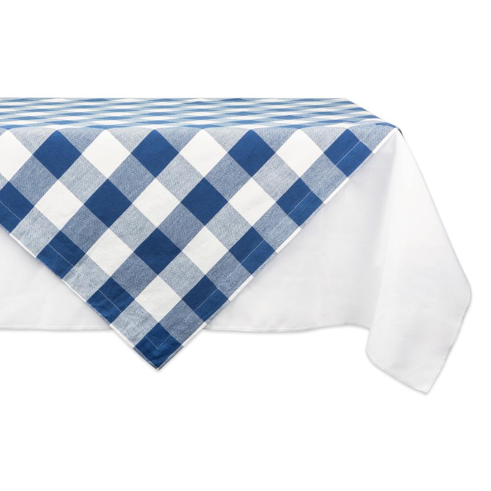 DII CAMZ11254 Indoor/Outdoor Navy and Cream Table Cover for 48-in round