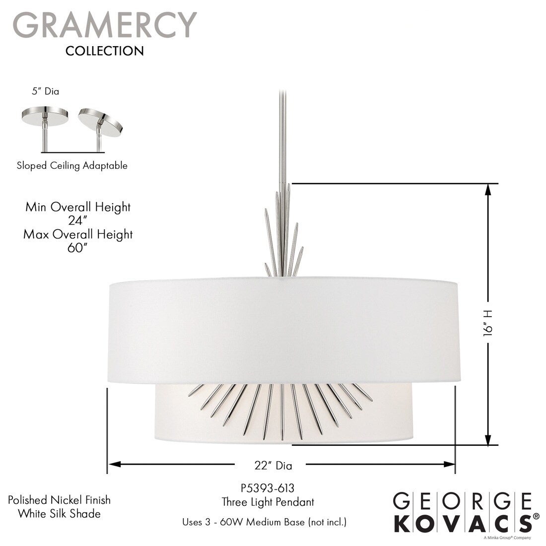 George Kovacs P5393-613 Pendant-Lights - View #4