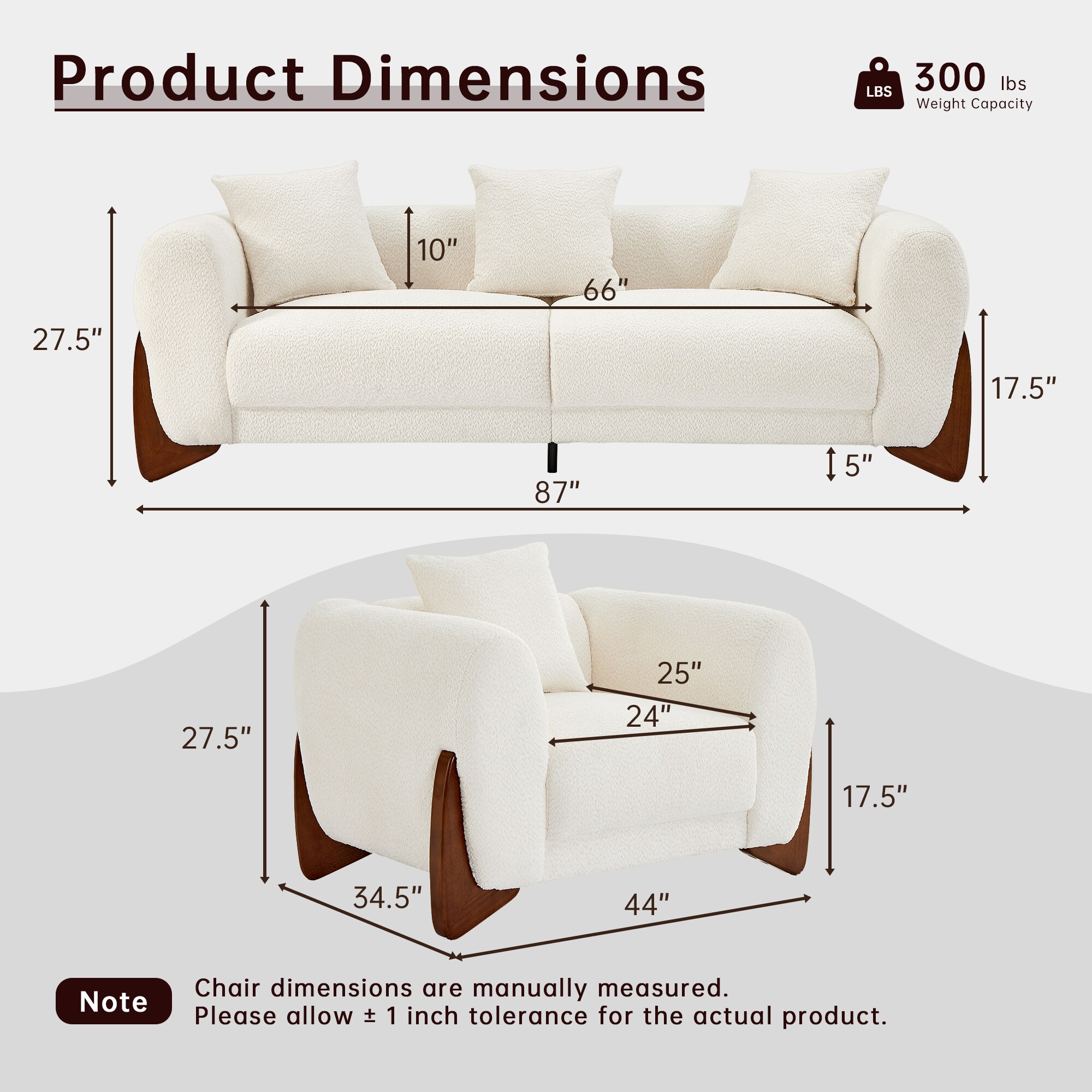 FARATI CL01-1+3-WHITE Living-Room-Sets - View #2