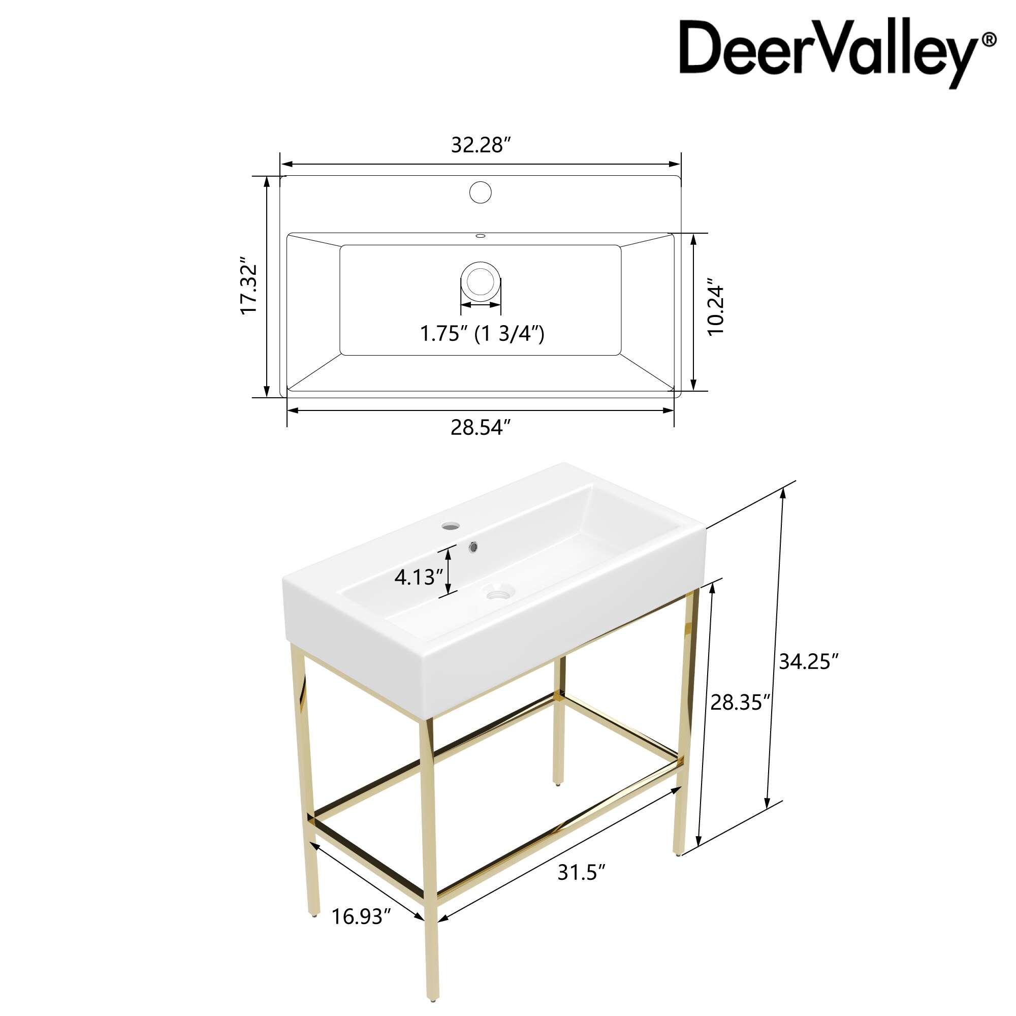 DeerValley DV-1CS0253G Bath-Sink - View #6