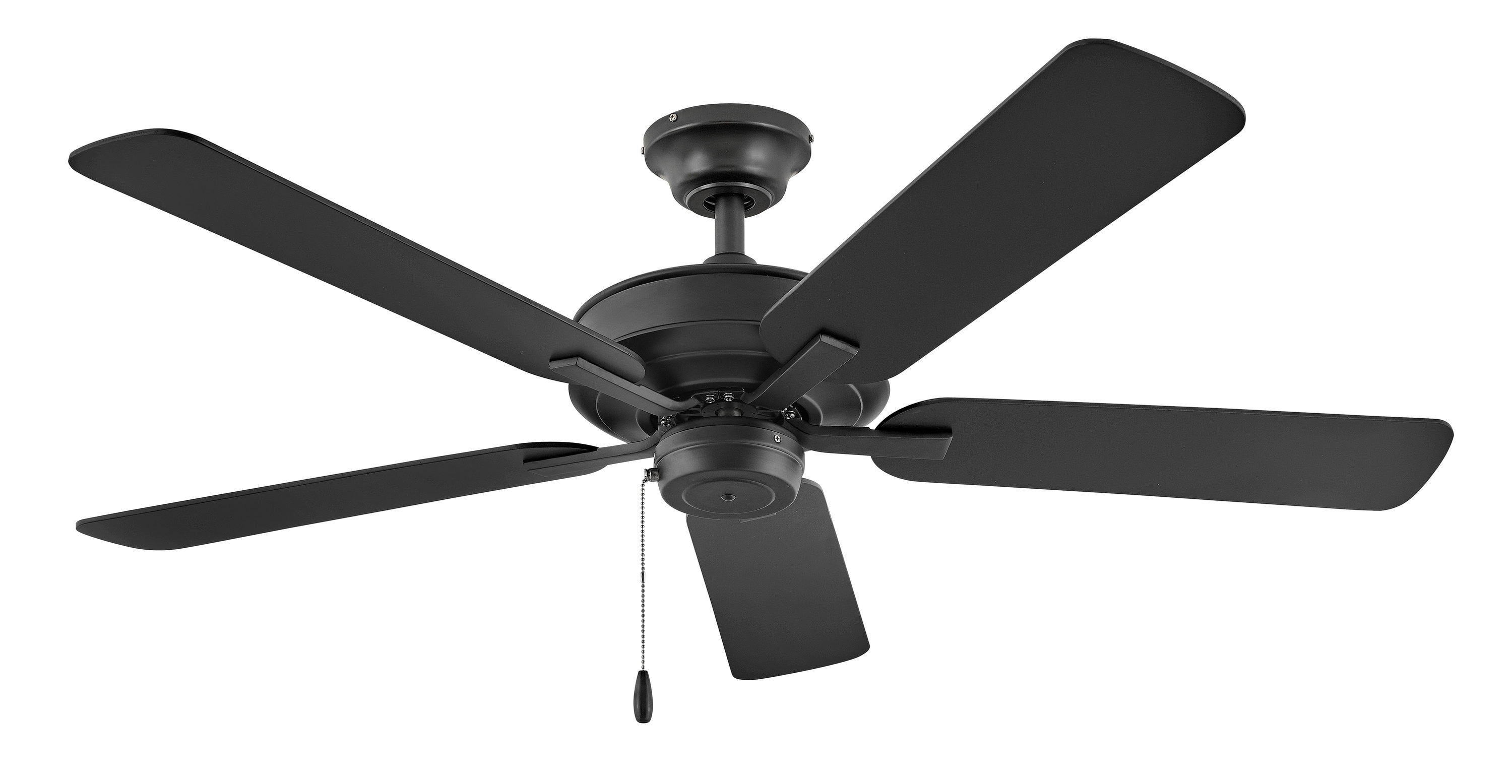 Hinkley Metro Wet 52-in Matte black Indoor/Outdoor Smart Ceiling Fan ...