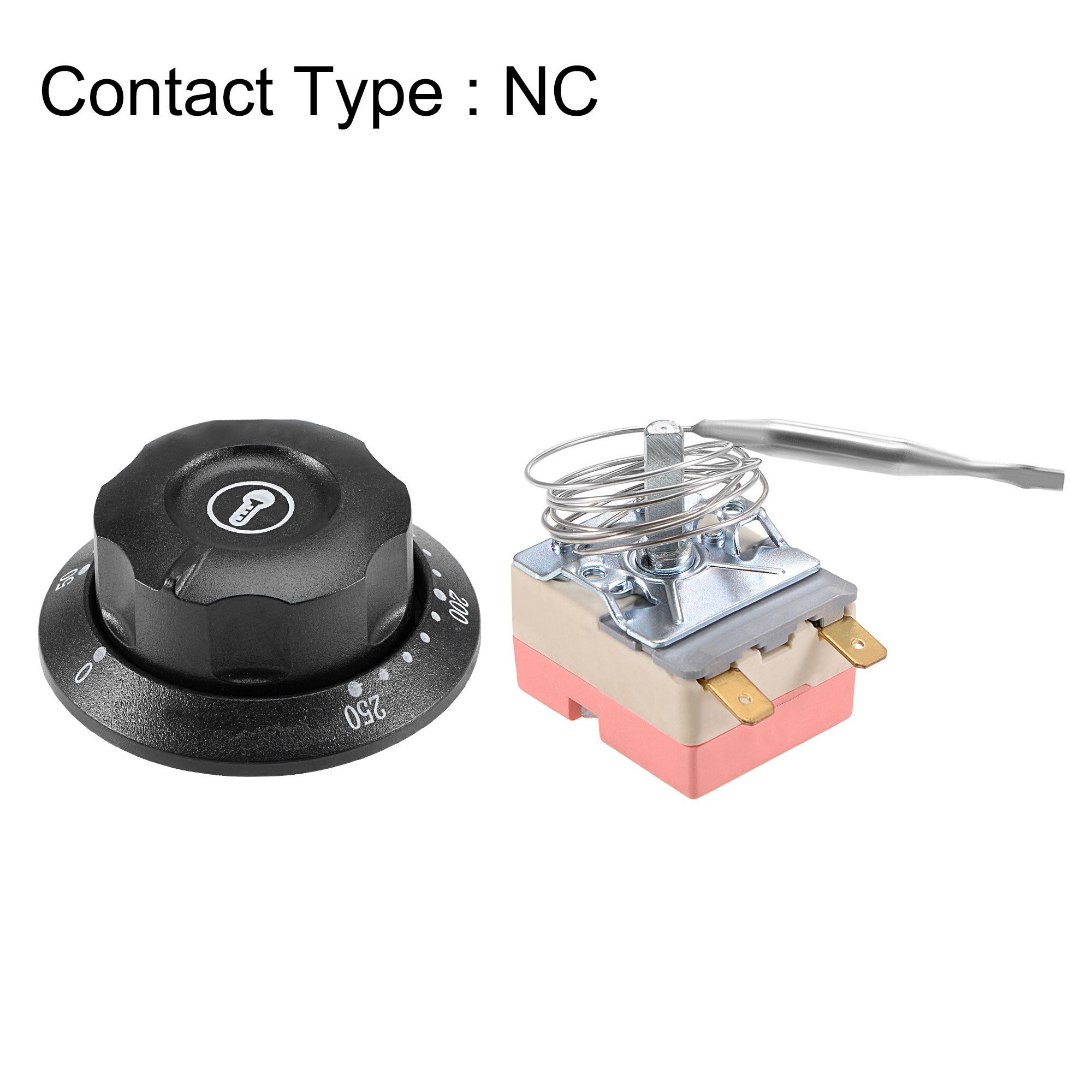 Unique Bargains NC 250V 16A 50-250C Temperature Control Switch ...