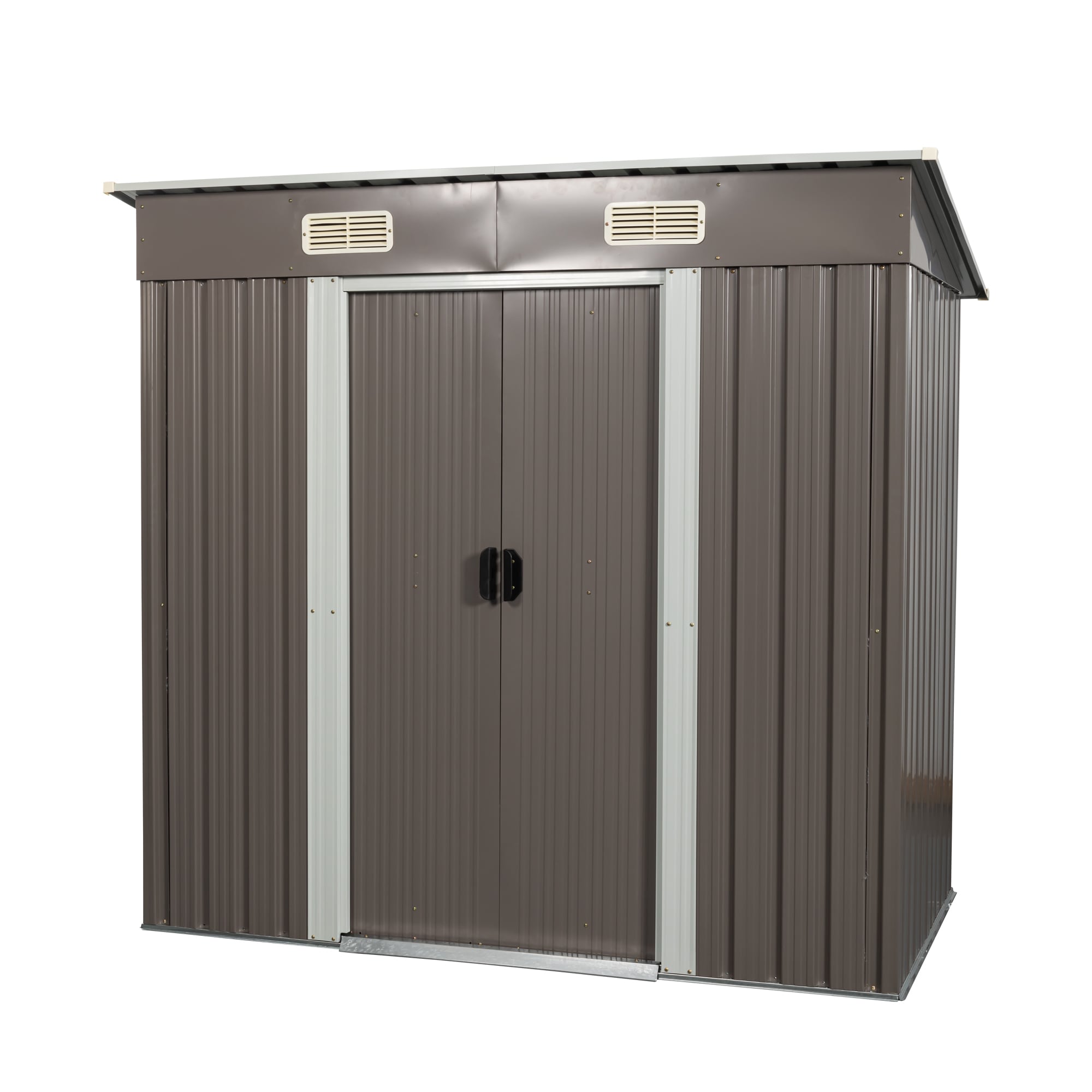 Miki Shinly 3.6-ft x 6-ft Metal Storage Sheds Galvanized iron Metal Storage Shed
