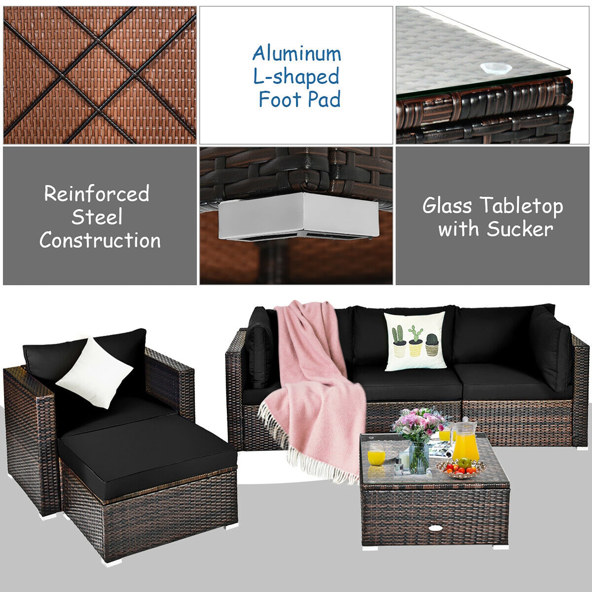 BABOOM BOM-7BK+-CO Patio-Conversation-Sets - View #6