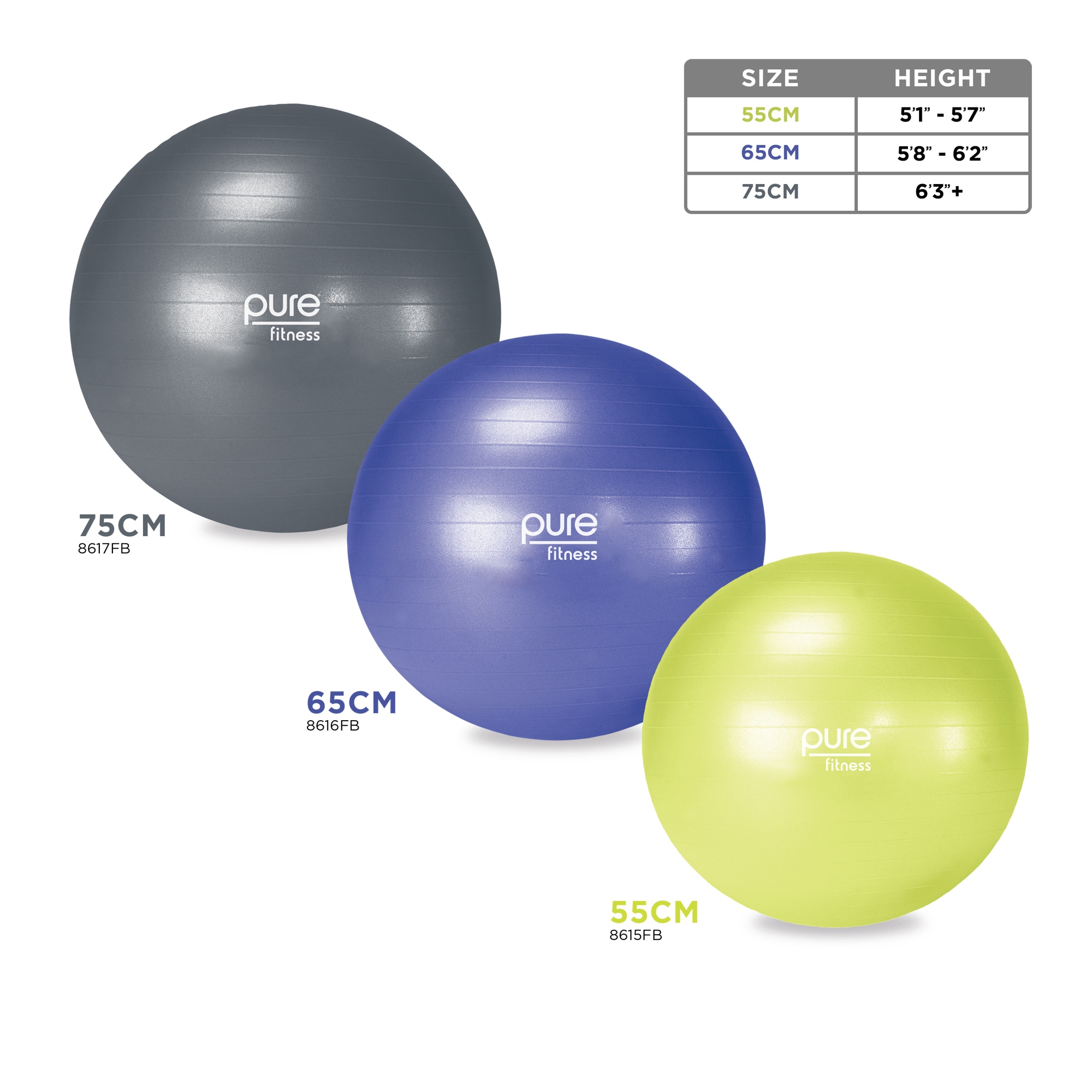 75Cm Yoga Ball, Exercise Ball For Fitness, Stability, Balance & Birthing,  Anti-Burst Professional Quality Design Balance Ball Pilates Core&Workout  Ball With Quick Pump - Home Gym Office Chair 