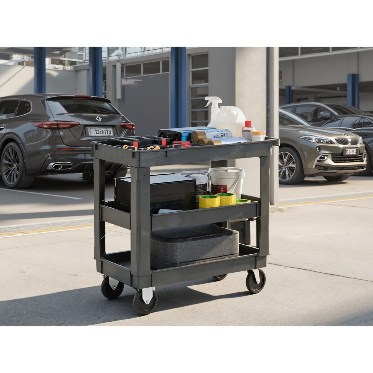 Streamdale Furniture Streamdale Heavy-Duty 3-Layer Rolling Utility Cart 600 lbs Capacity
