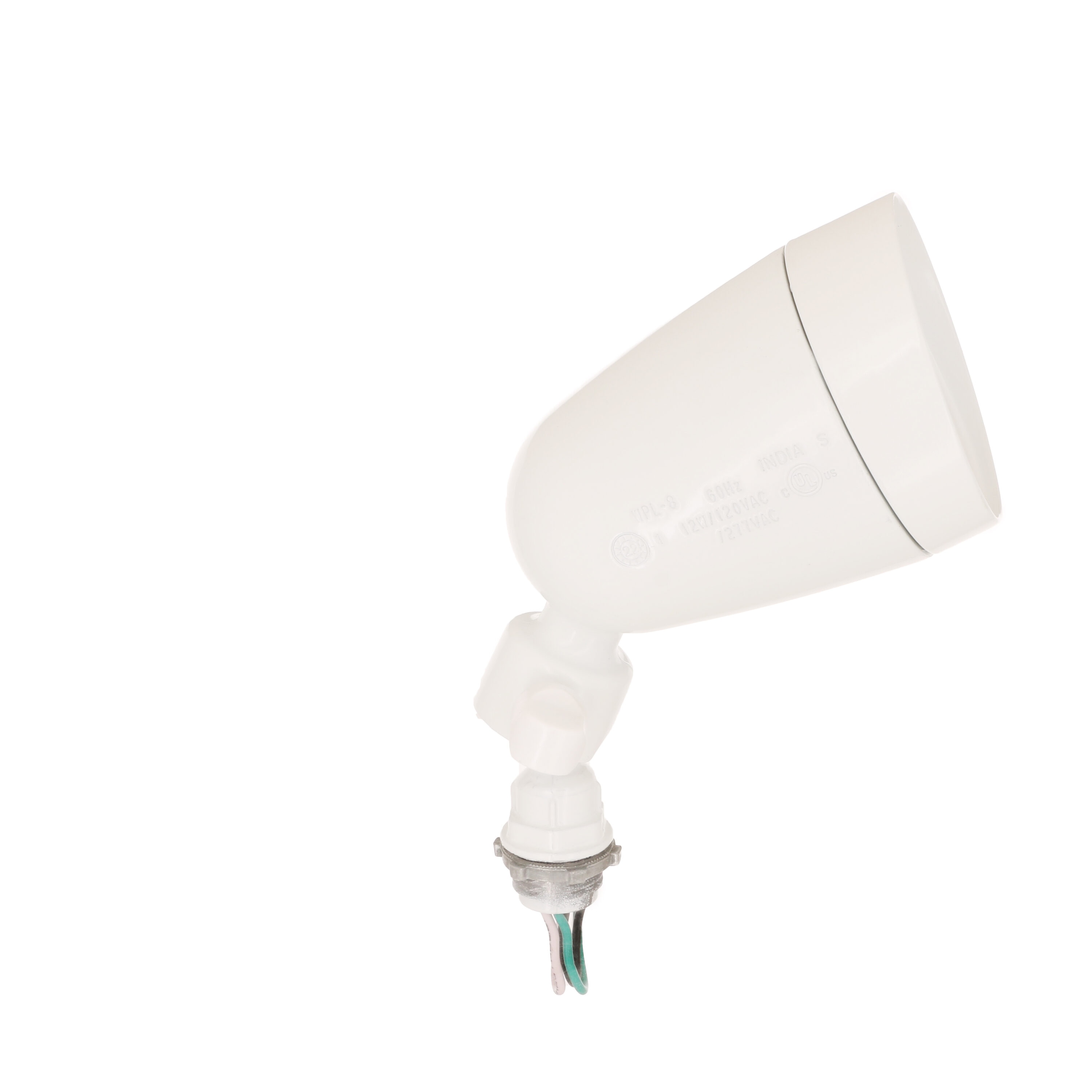 White Gloss LED Security Flood Light with Adjustable Head