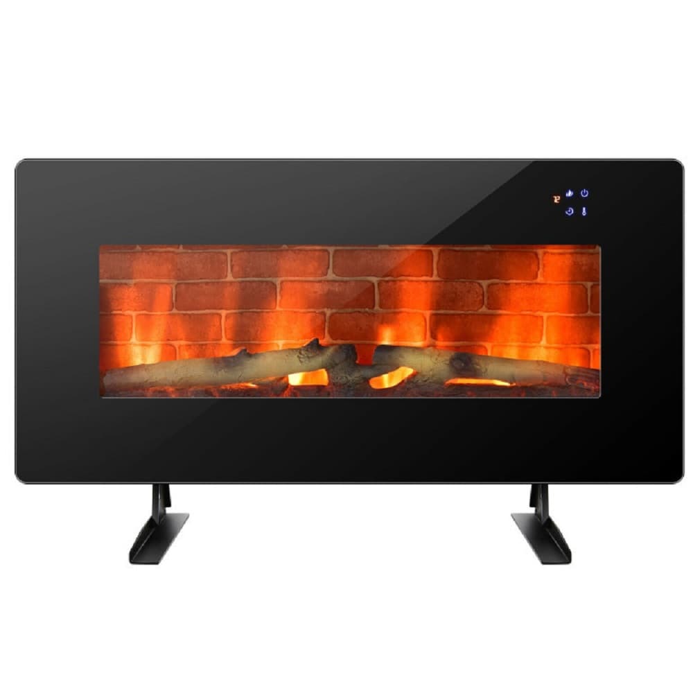 Forclover ALHY-FP68BK 36-Inches W Black Wall mount LED Wall-mount Electric Fireplace with Remote Control Included