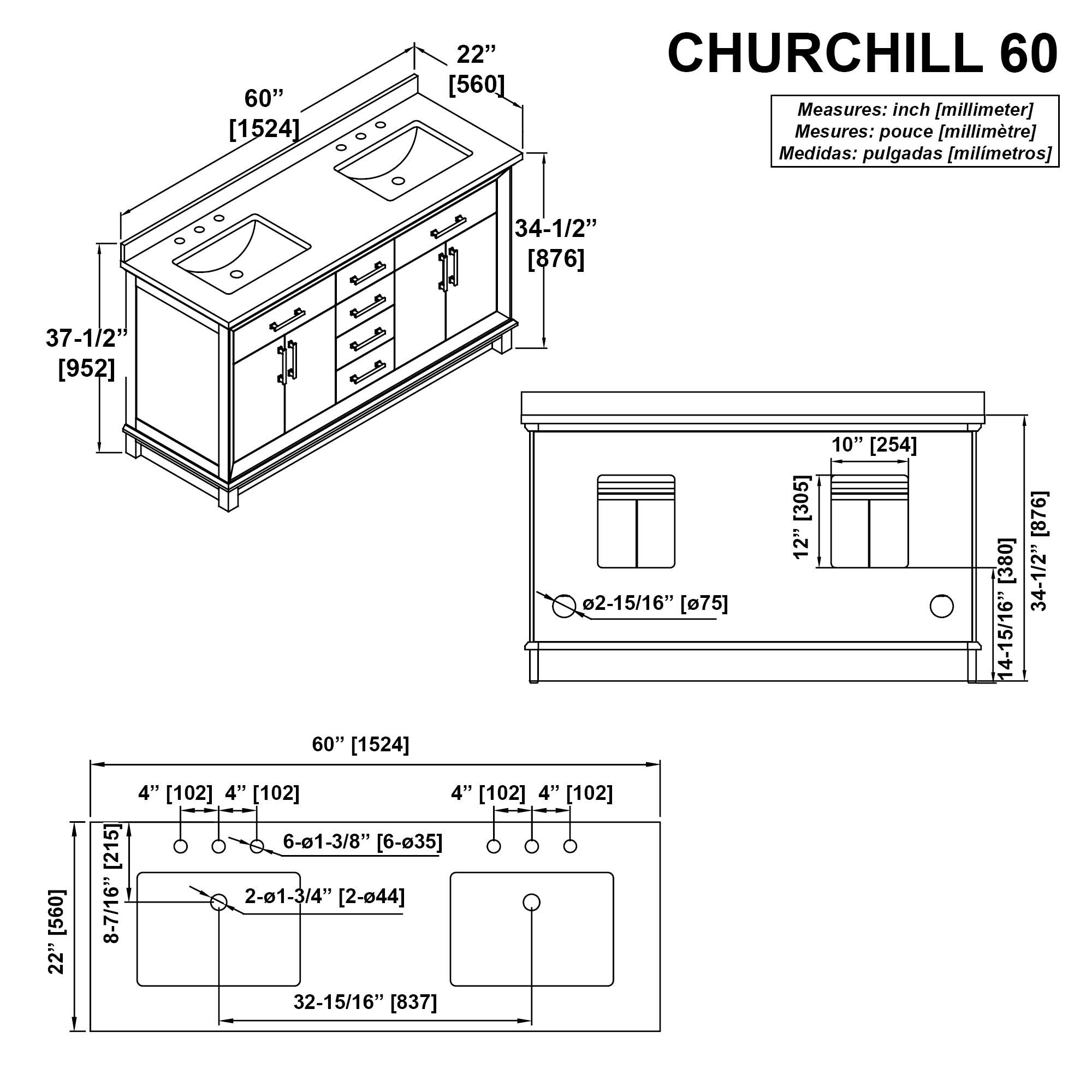 OVE Decors 15VVA-CHUR60-045 Bath-Vanity-Combo - View #17