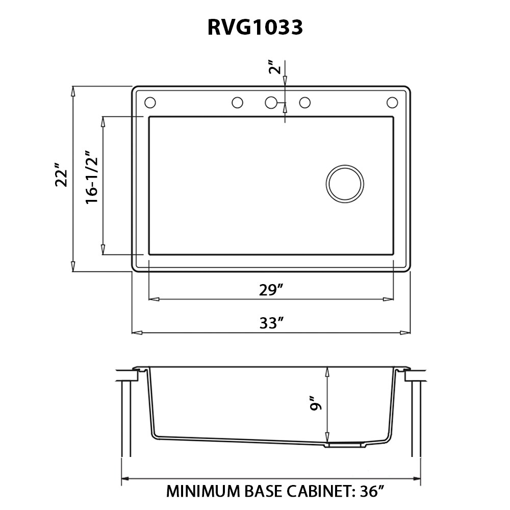 Ruvati RVG1033CS Kitchen-Sinks - View #13