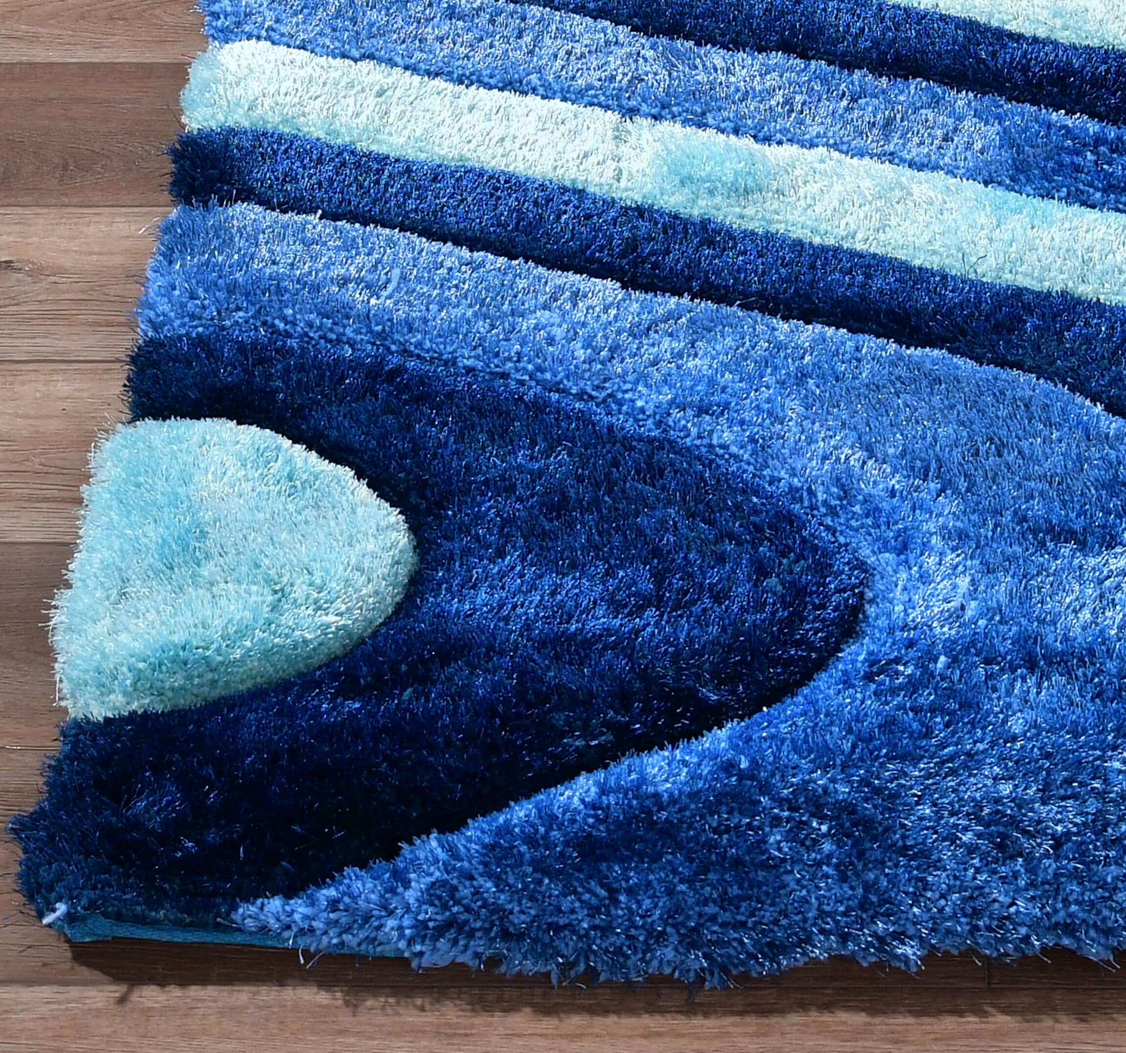 MDA Rugs Mateos 8 X 10 (ft) Blue Indoor Abstract Area Rug in the Rugs ...