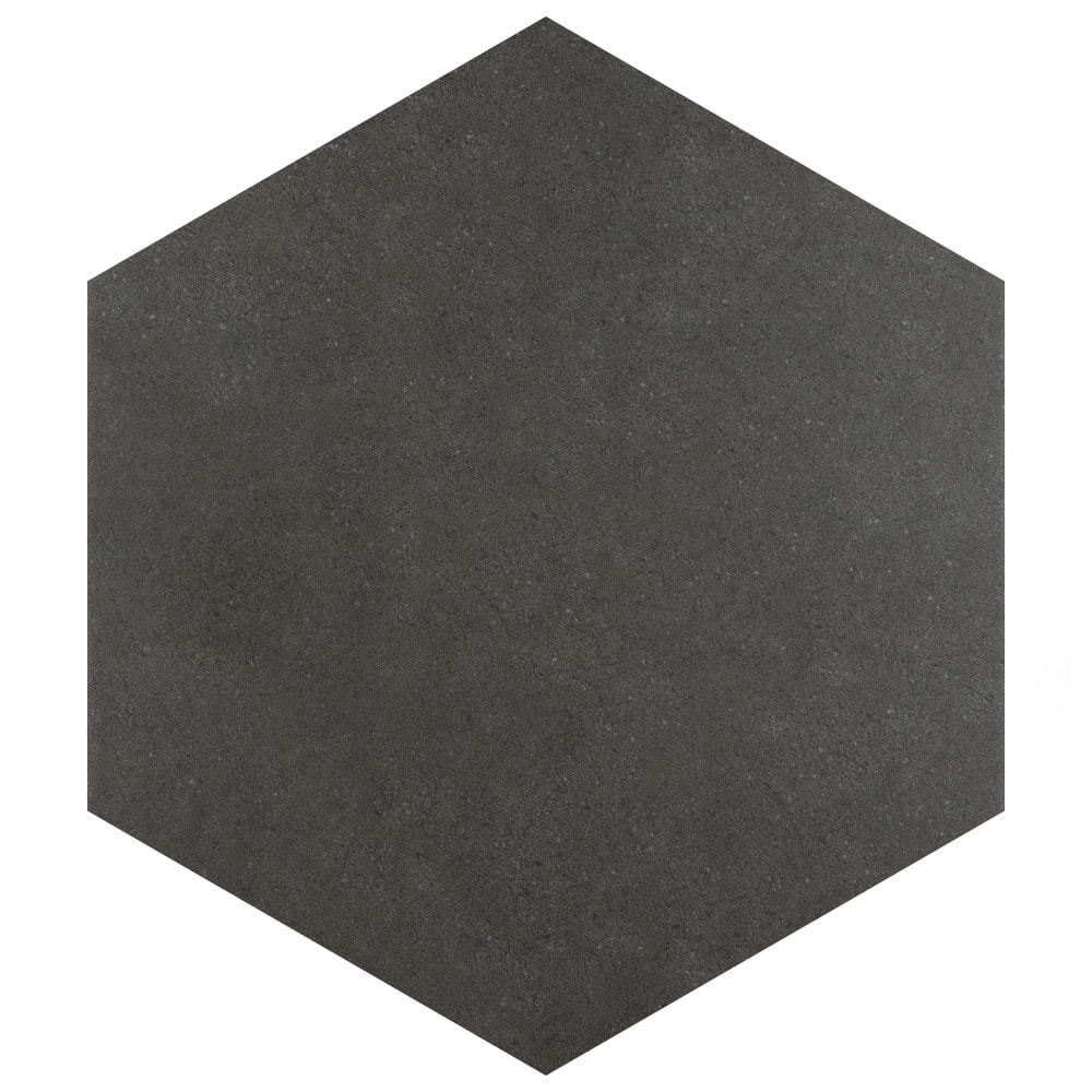 Affinity Tile (Sample) Vintage Hex Marengo 9-in x 10-in Satin Porcelain ...