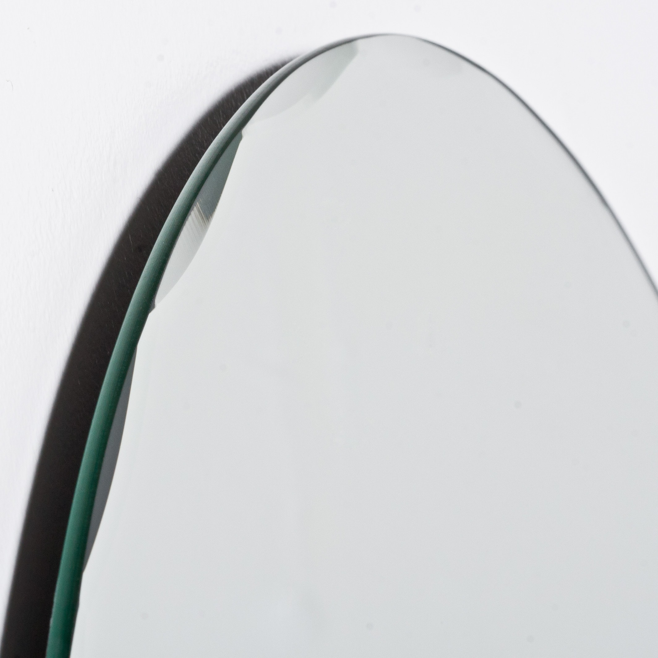 Elegant Frameless Rectangular Vanity Mirror with Arched Top
