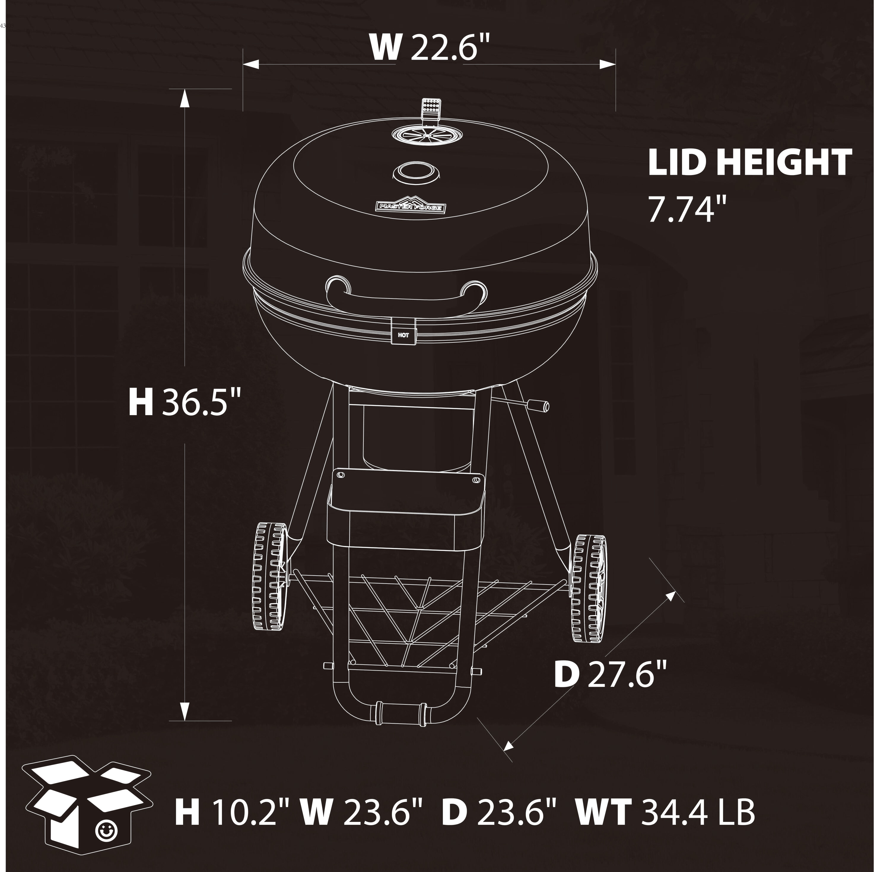Master Forge CBC23043L Charcoal-Grills - View #12