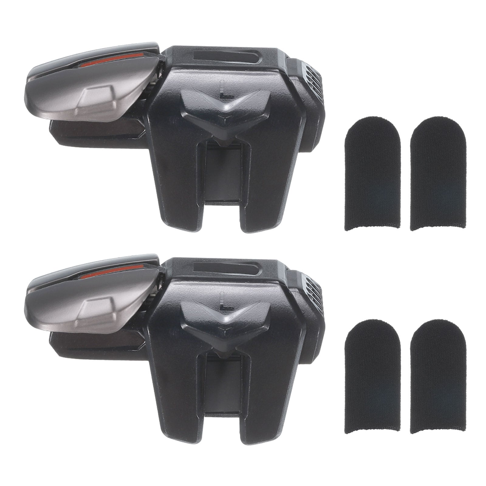 Unique Bargains 1 Set Gaming Triggers Mobile Game Controller G21 Six-Finger Linkage Aim and Fire Keys Button High Sensitive for 4.7-6.5-Inch Cell Phone with 4 Finger Gloves #S26051500UX8557