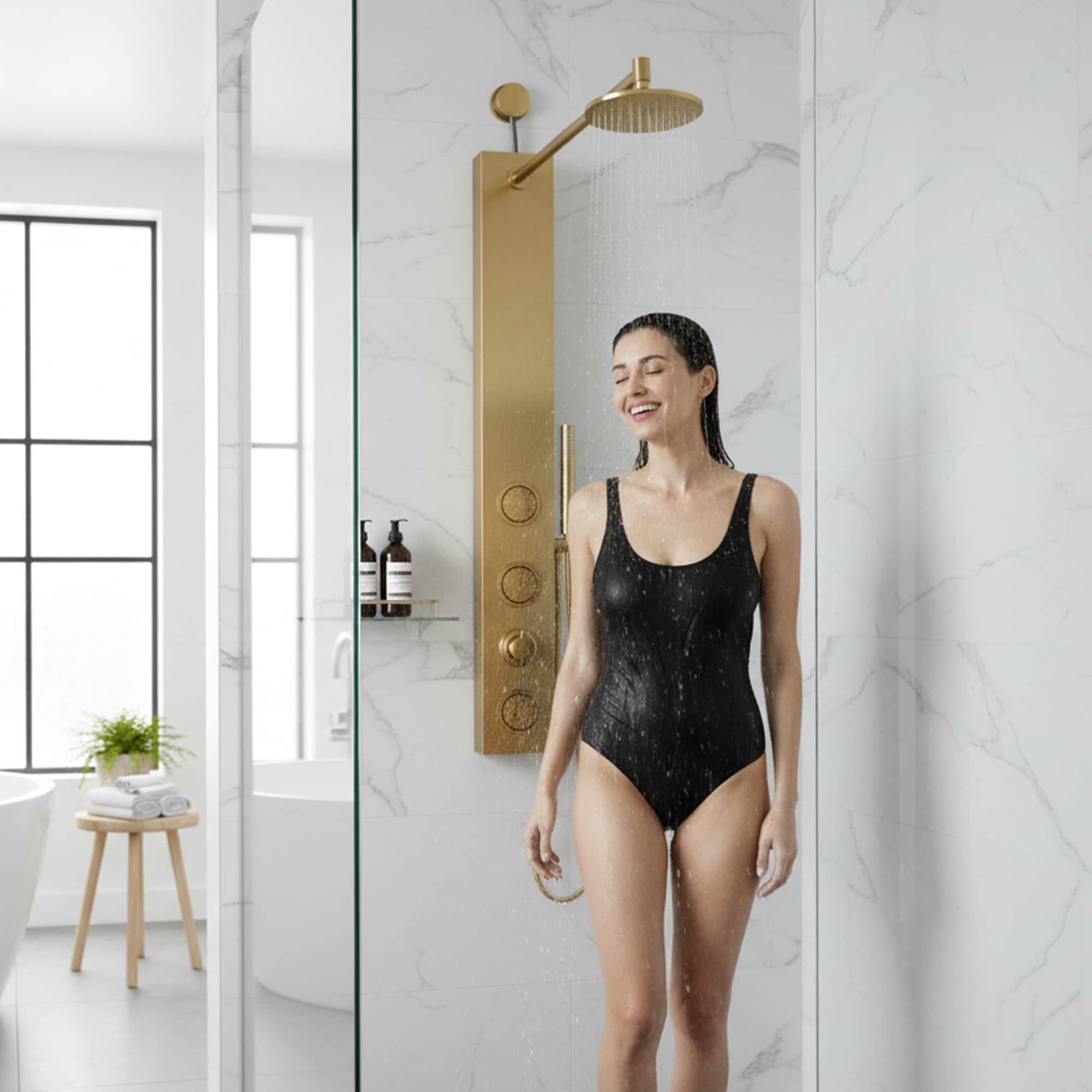 ANZZI SP-AZ080BG Showerhead-Bar-Panels - View #3