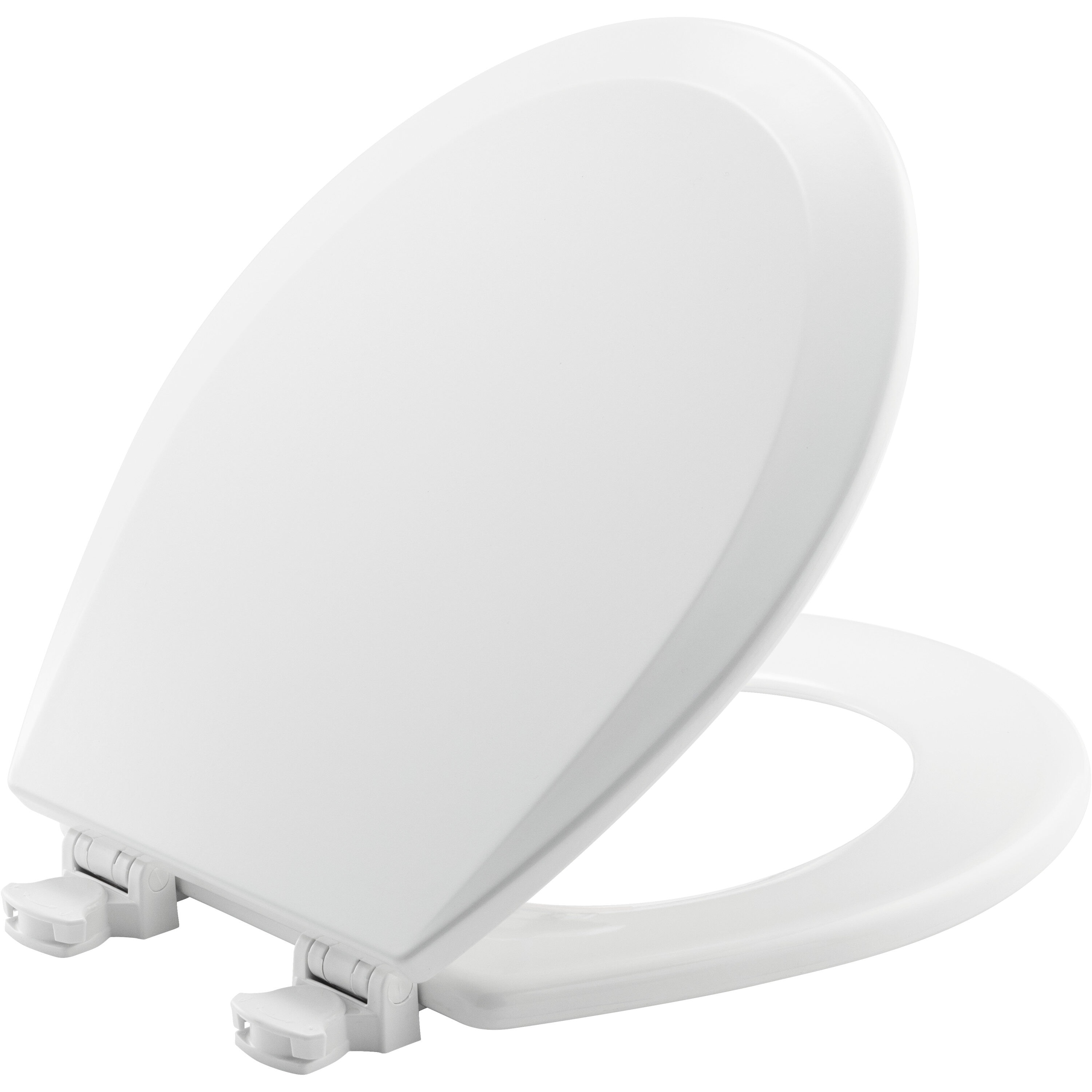 Church 540EC 000 Easy Clean Wood White Round Toilet Seat