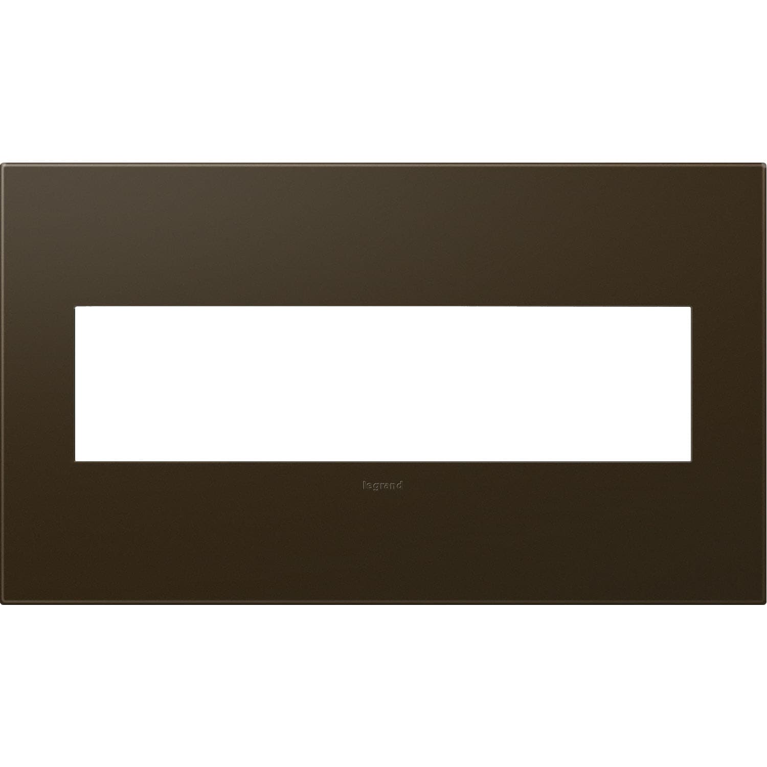 Legrand AWP4GBR4 adorne 4 -Gang Specialty Size Bronze Plastic Indoor Screwless Square Wall Plate