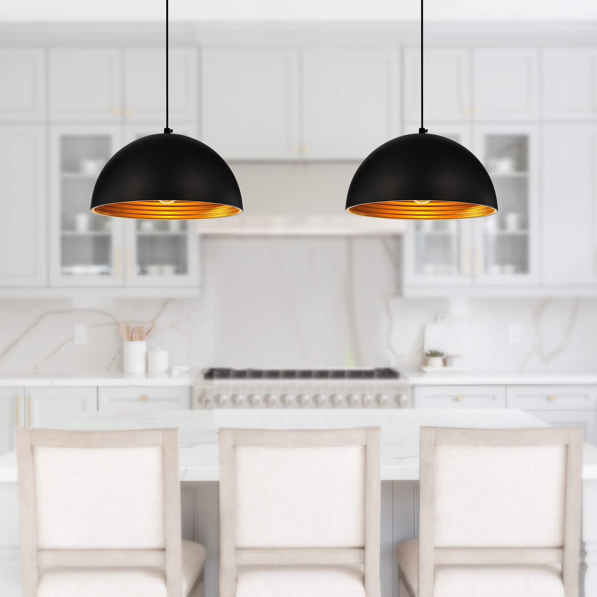 CWI Lighting 9629P12-1-101 Modest 1 -Light Black Modern/contemporary Geometric Medium Hanging Pendant light