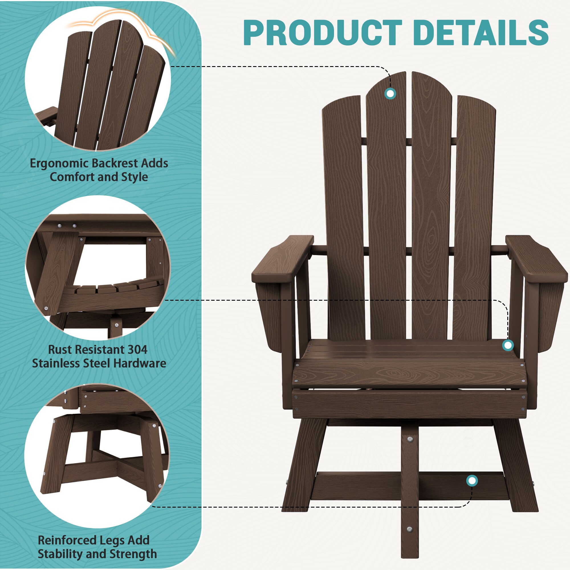 VOUA PE-SDC-BN Patio-Chairs - View #6