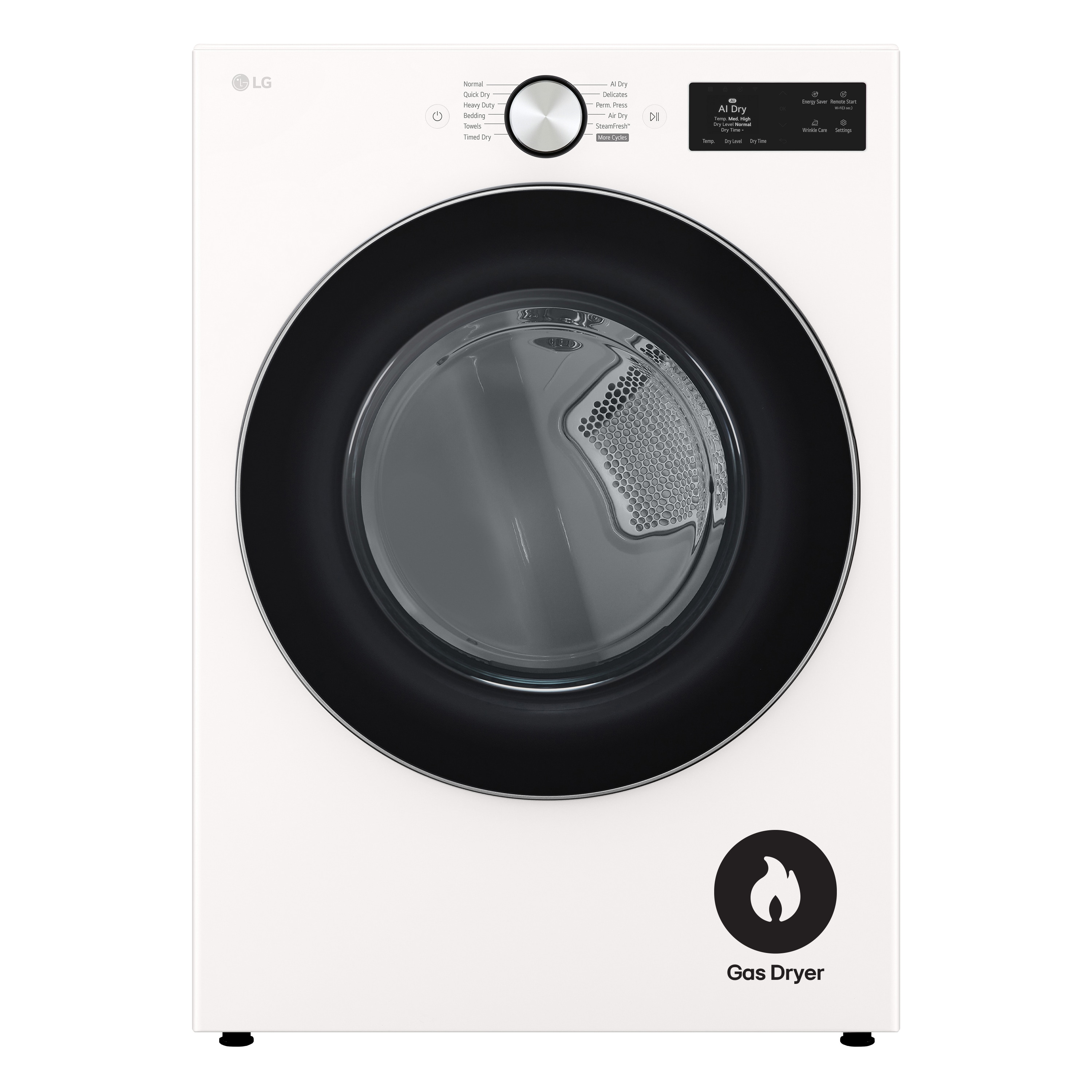 7.4-cu ft Stackable Vented Gas Dryer with Steam Cycle ( Alpine White )