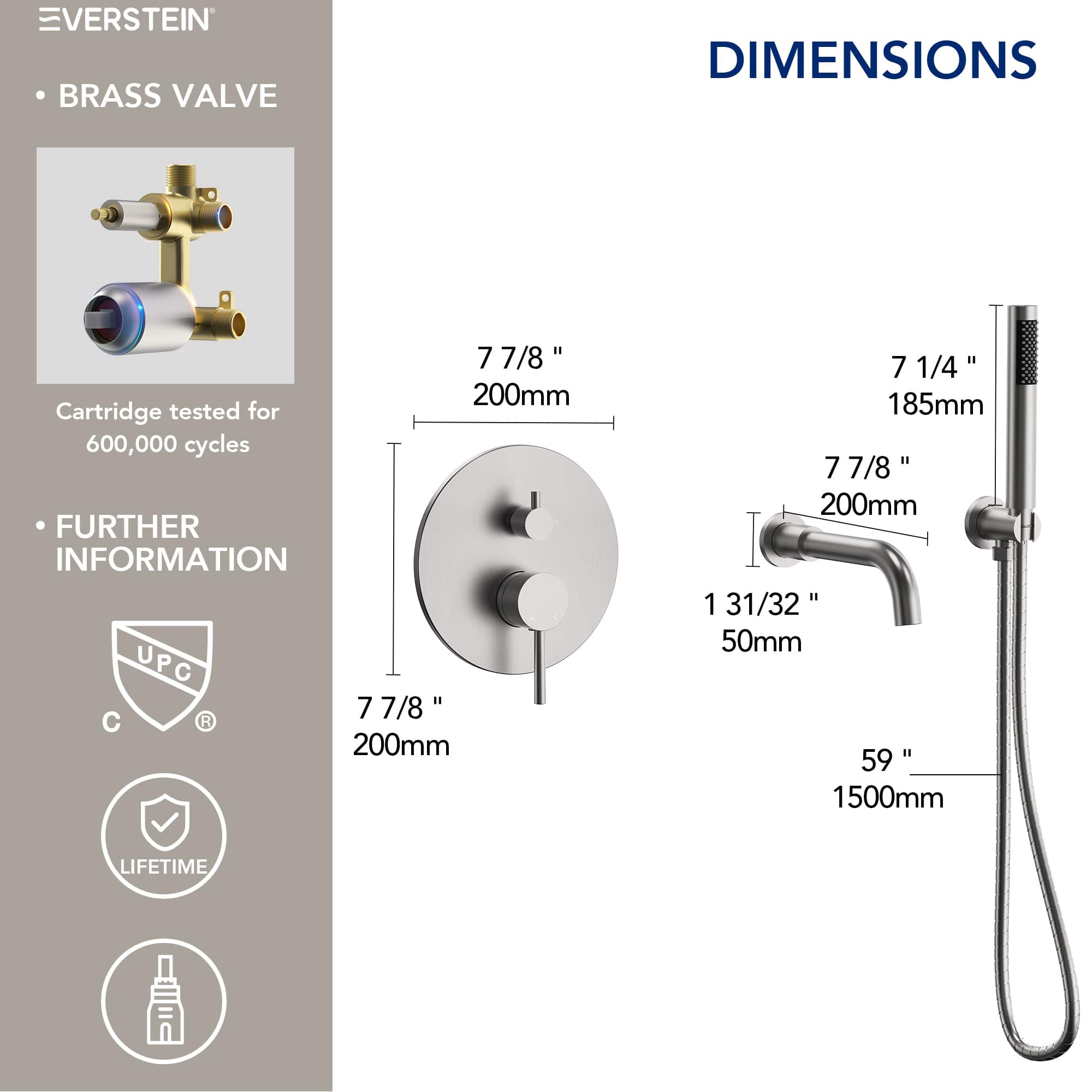 EVERSTEIN SFS-1137-NK Roman-Tub-Faucets - View #9