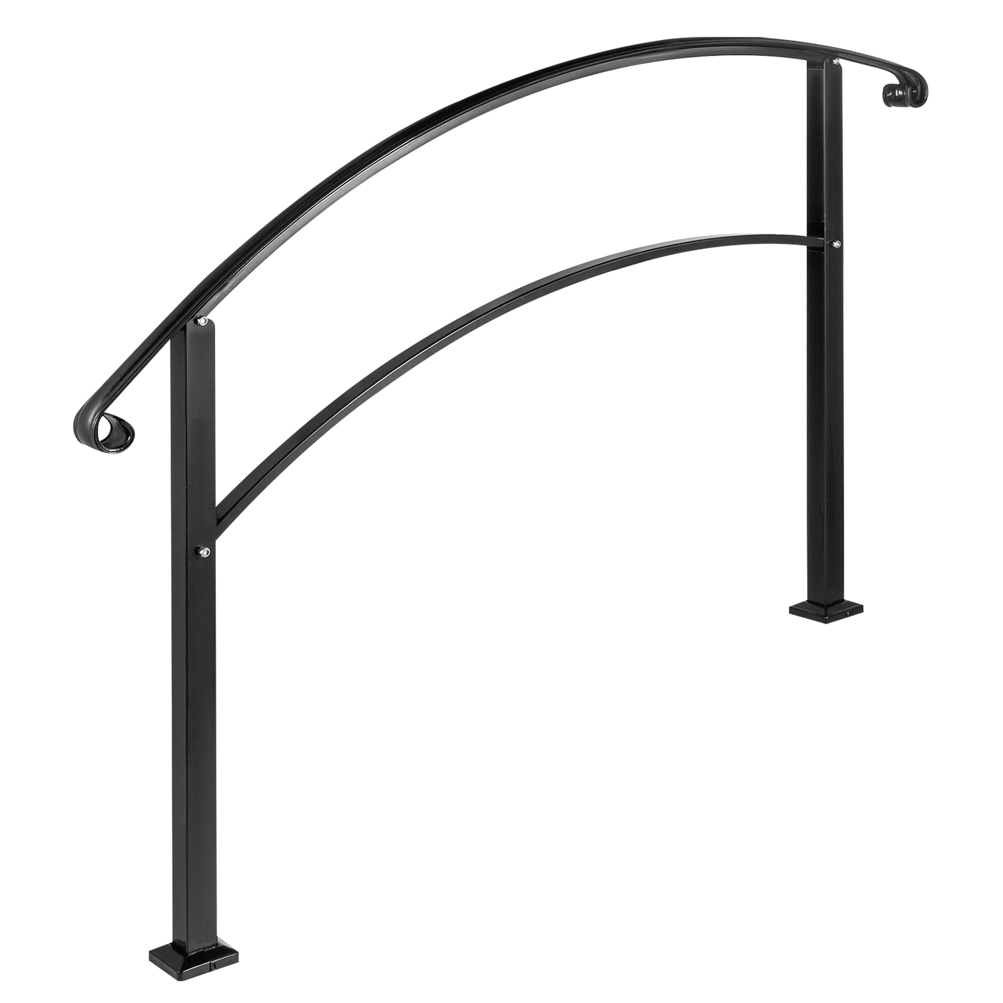 HyperDrop Cart 1-3 Step Black Wrought Iron Railing/ Flexible ...
