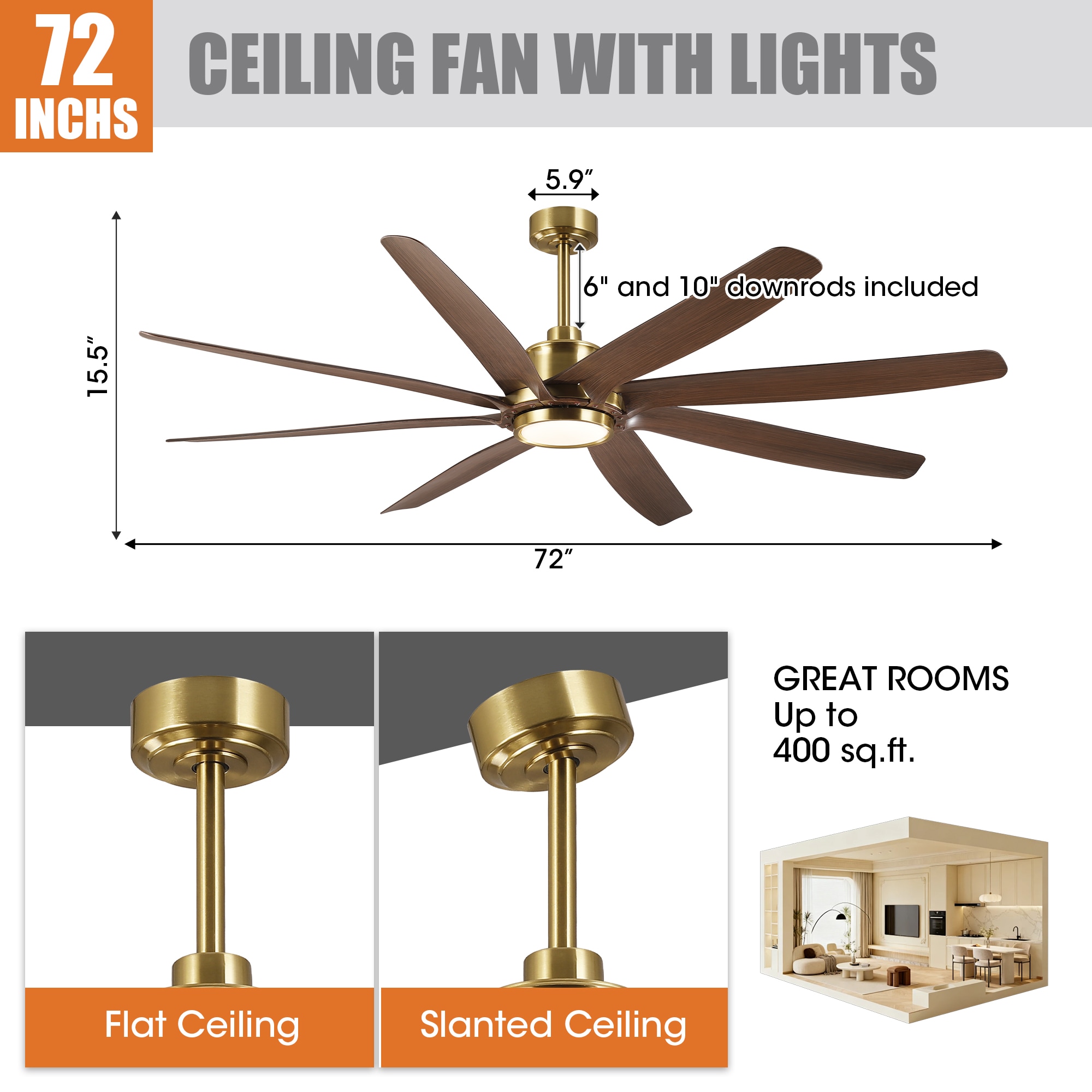 Parrot Uncle F8012 Ceiling-Fans - View #4