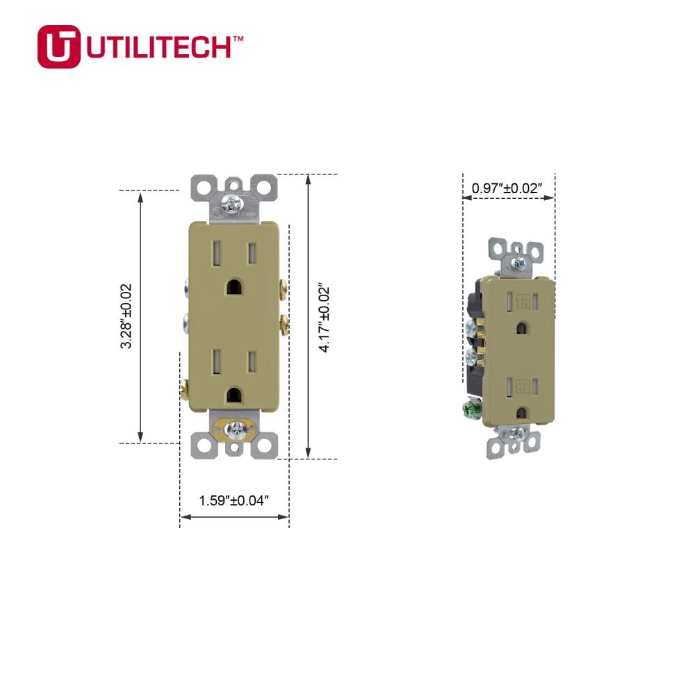 Utilitech 15-Amp 125-Volt Tamper Resistant Residential Decorator