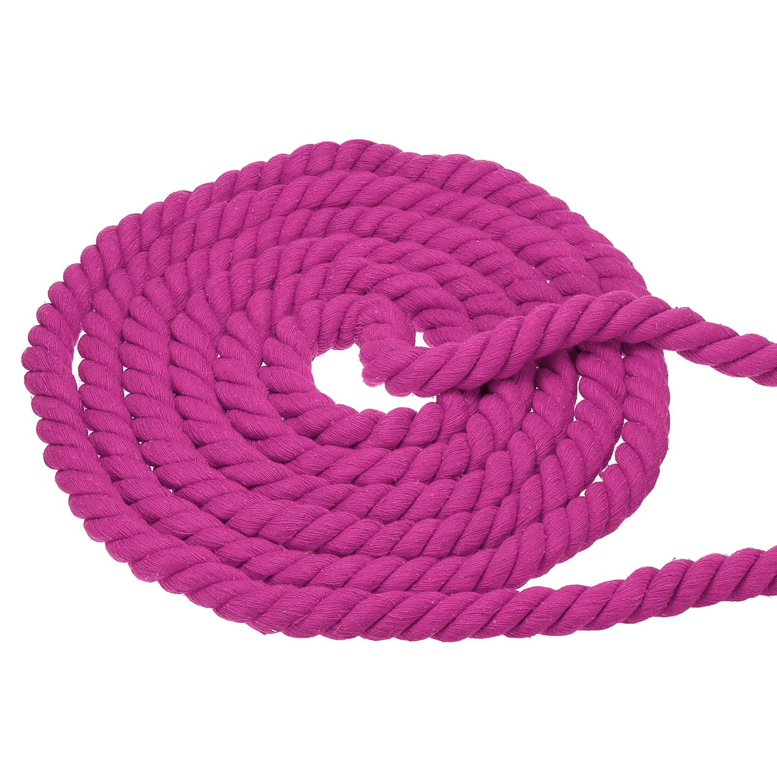 PATIKIL 3/4 Inch x 25 Feet Natural Twisted Cotton Rope 3 Strand Soft Craft Rope with Sealing Tape for Craft Railings Home Decor Rose Red #S25072801UX1783