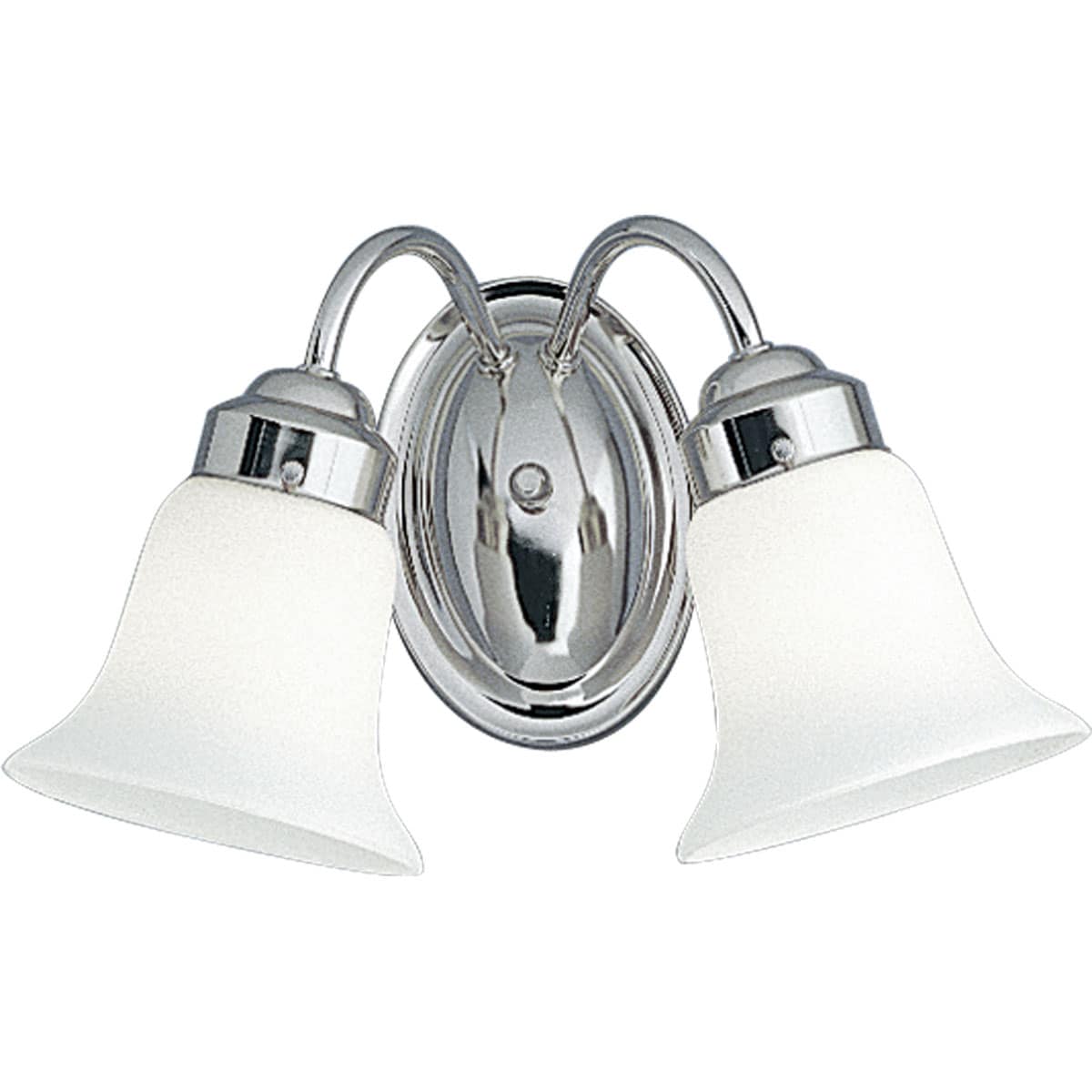 Progress Lighting P3374-15 Opal Glass 2-Light Polished Chrome Transitional Vanity Light