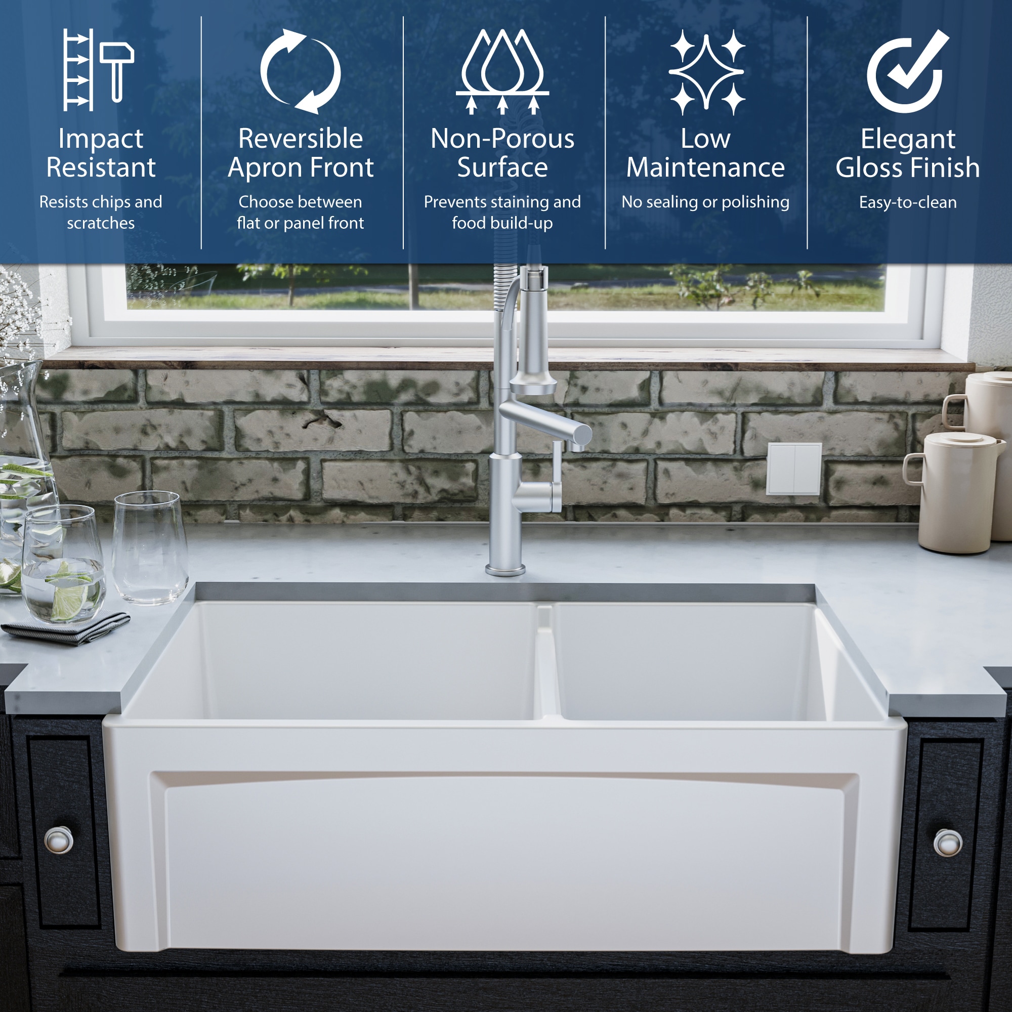 Karran FCP33DBWH Kitchen-Sinks - View #4