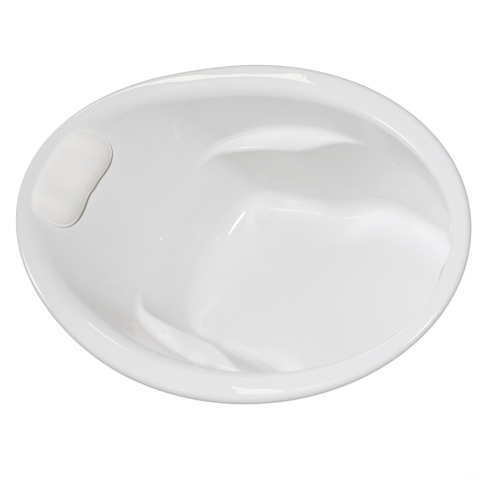 Laurel Mountain Ivy 38-in x 57-in White Acrylic Oval Drop-In Soaking ...