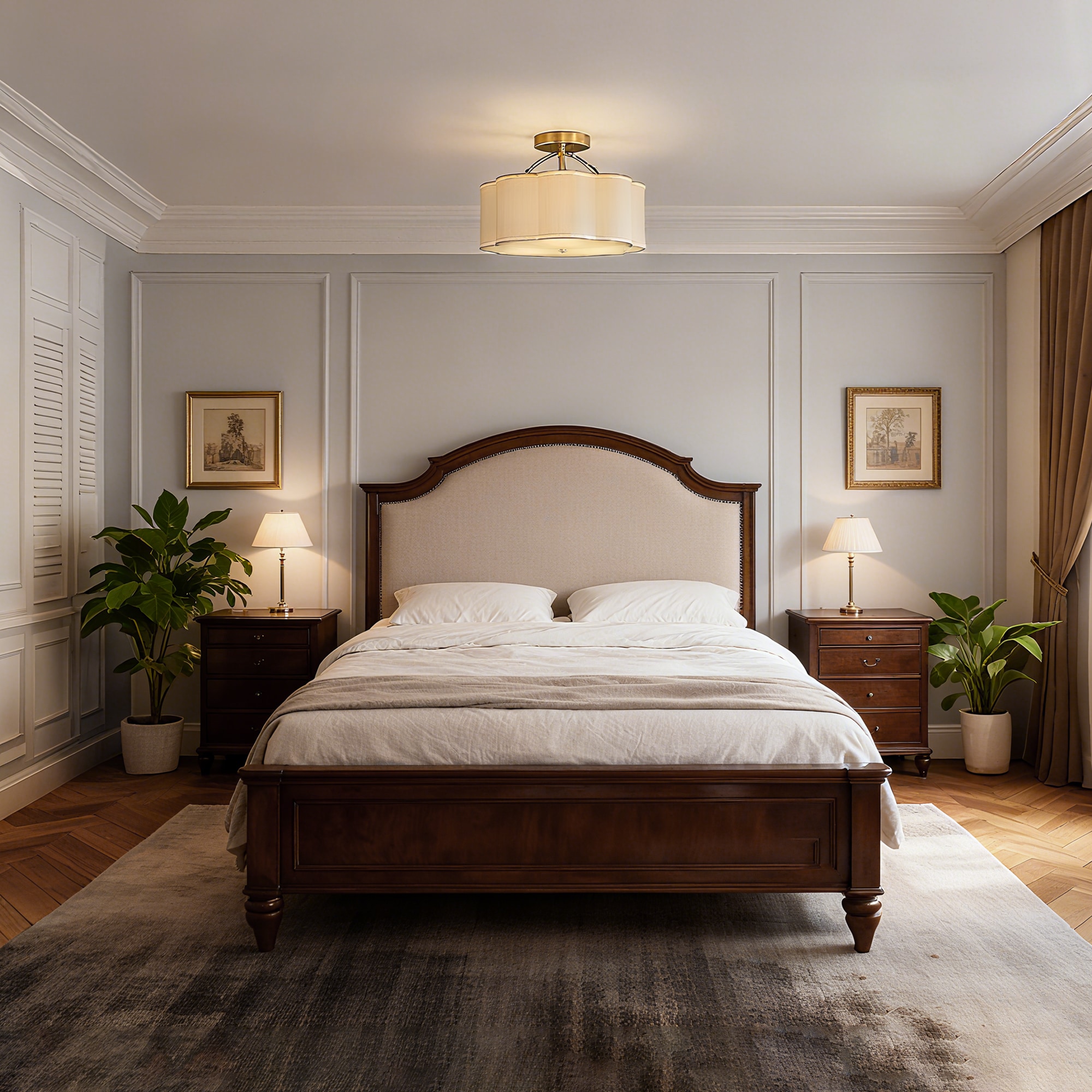 YANSUN 12.91-in White Indoor 3 -Light Semi-flush Mount Light Metal