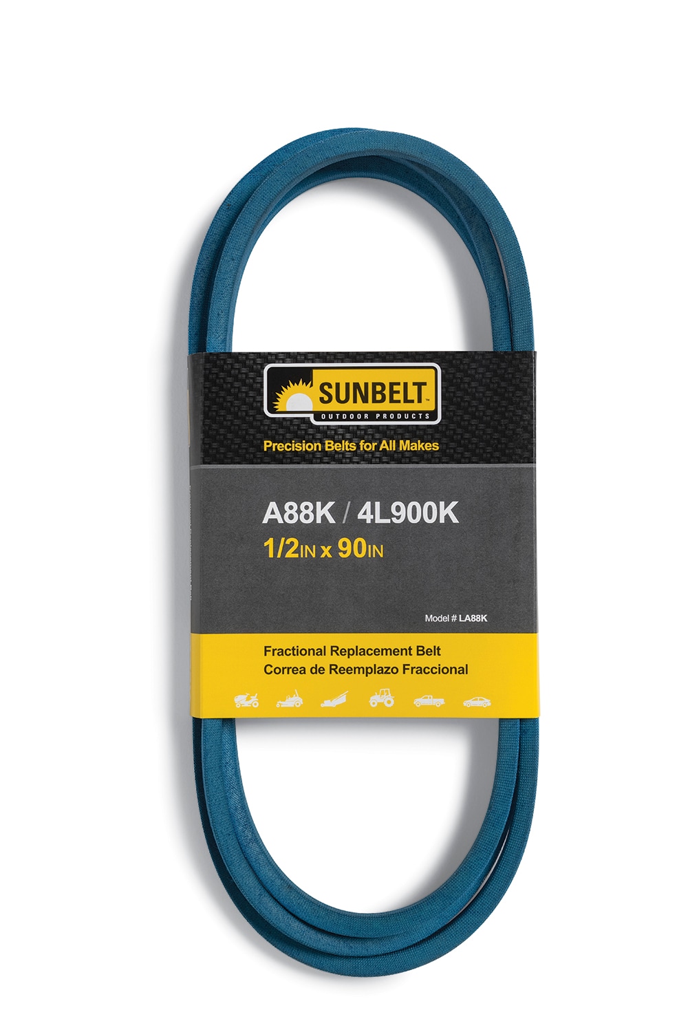 Sunbelt LA88K 1/2-in x 90-in Deck/Drive Belt, Multiple, Replaces OEM Part Number A88K, 4L900K